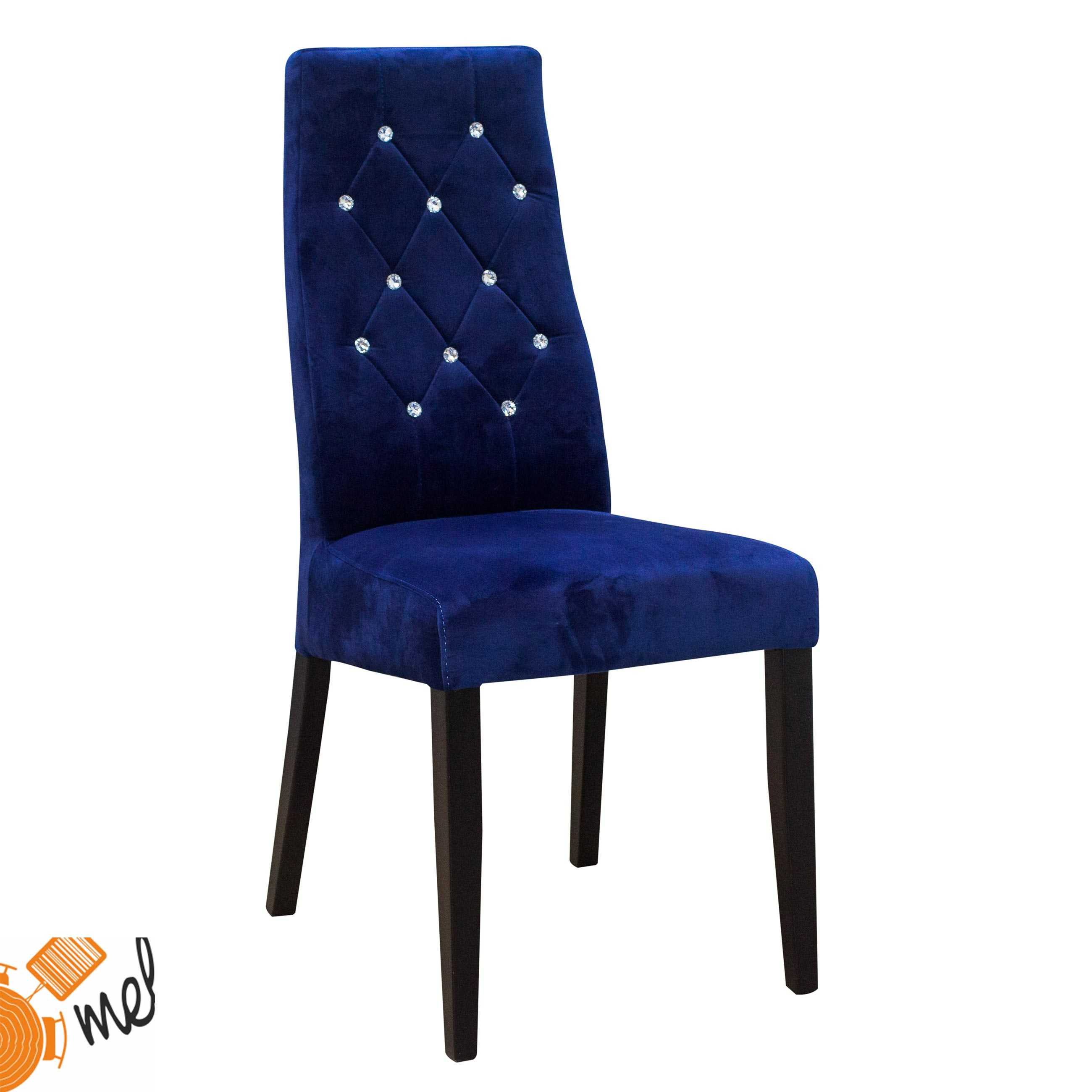 Krzesło tapicerowane pikowane K111 welur drewno