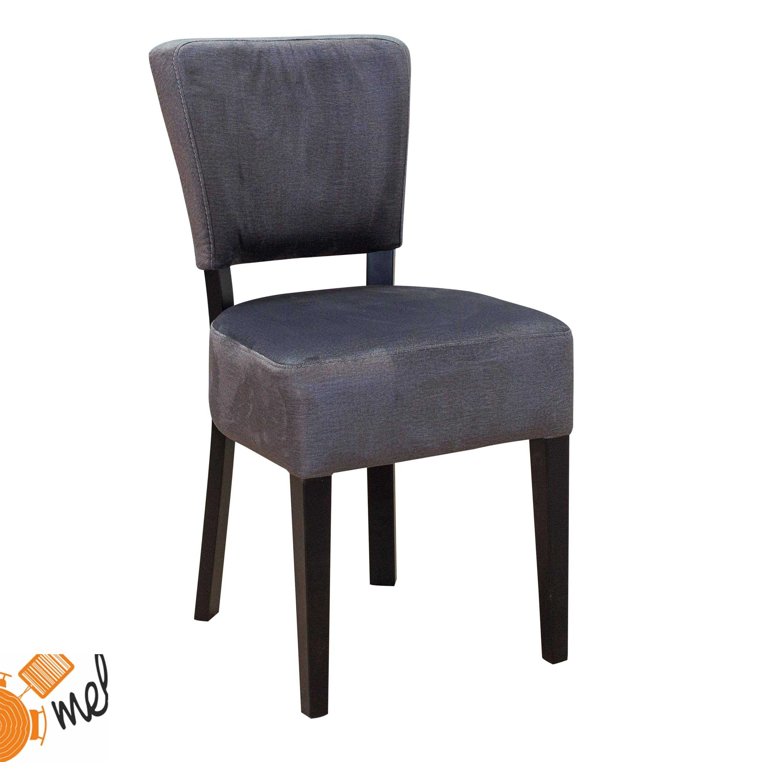 Krzesło tapicerowane K175 szare nogi lite drewno