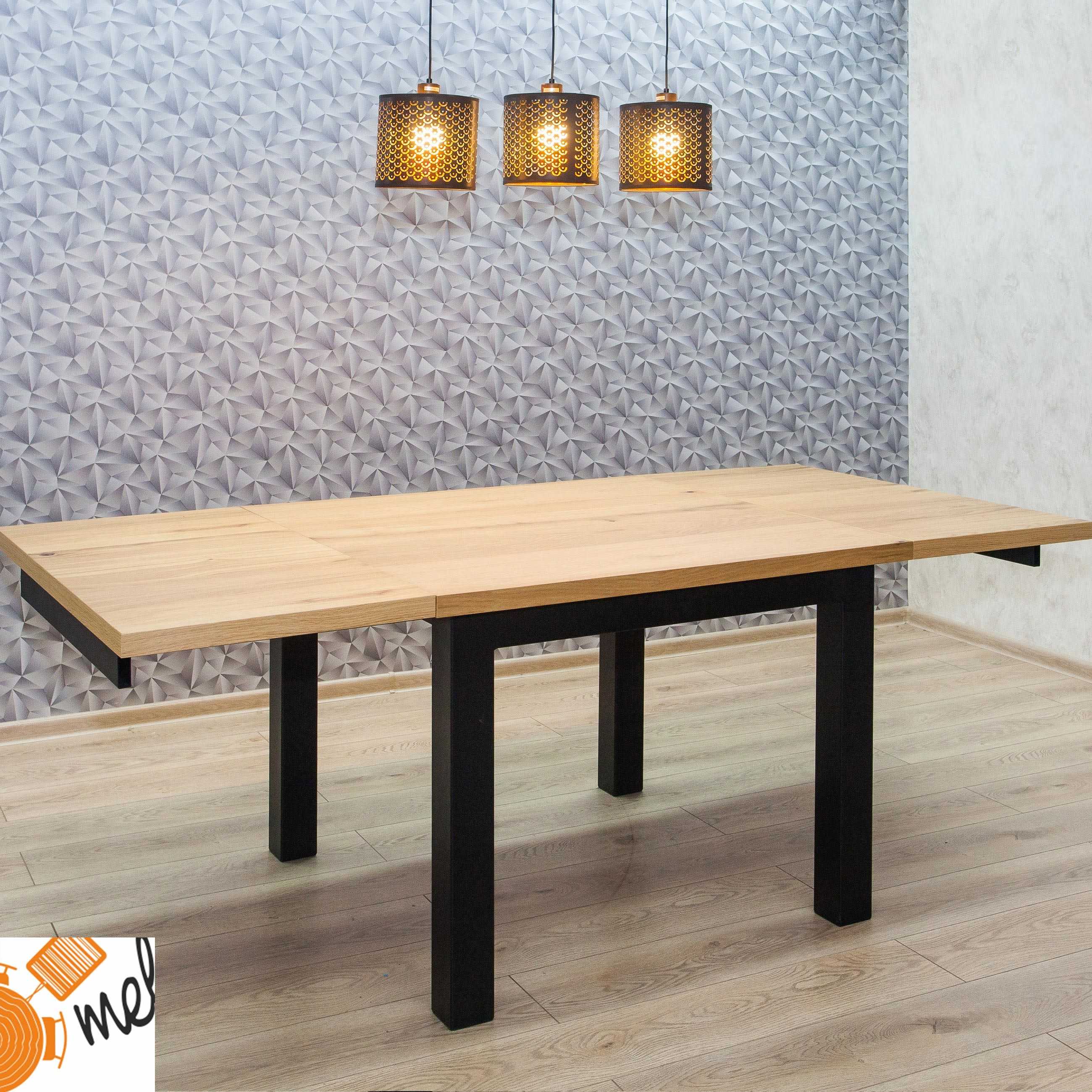 Stół kwadratowy z dostawkami drewniany rozkładany