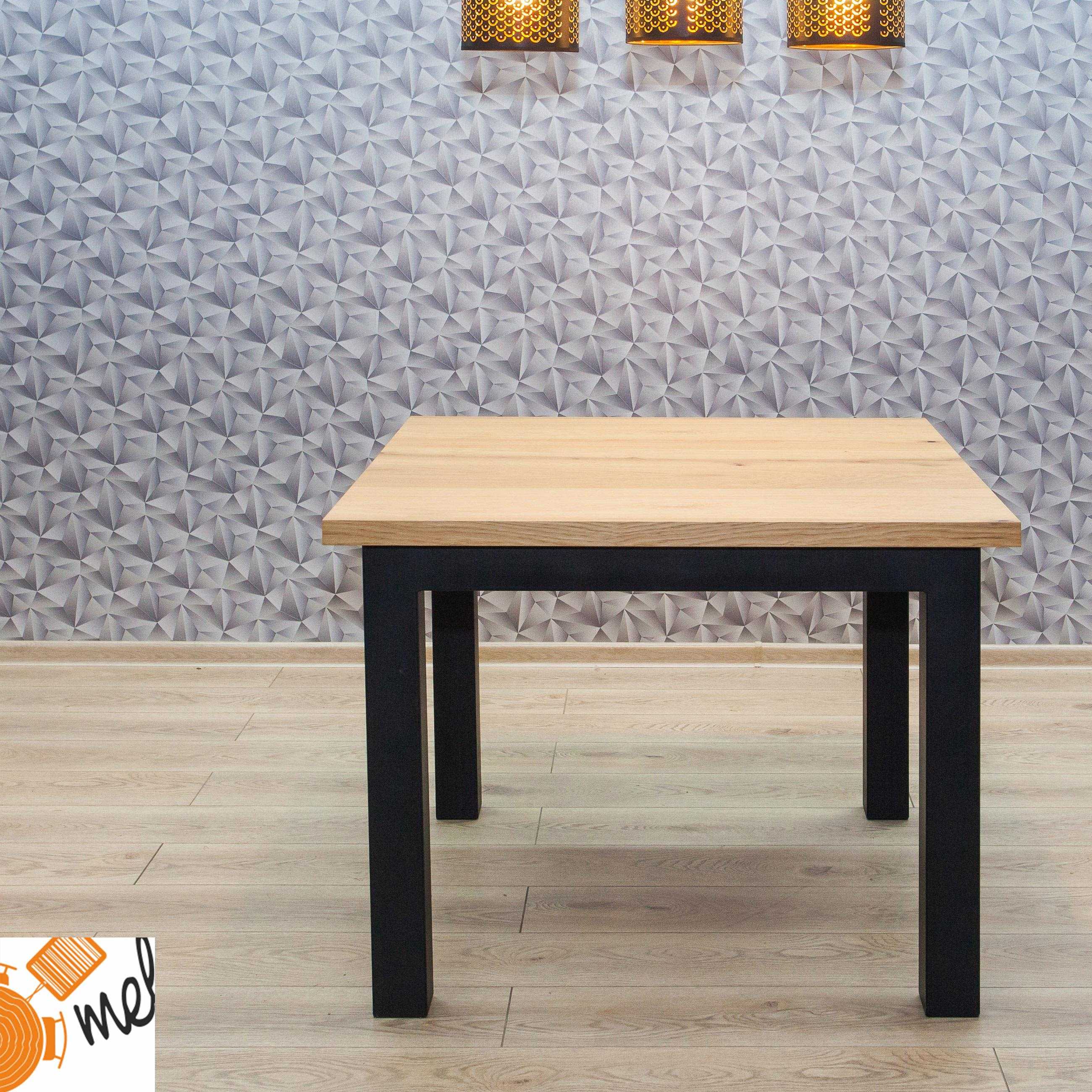 Stół kwadratowy z dostawkami drewniany rozkładany