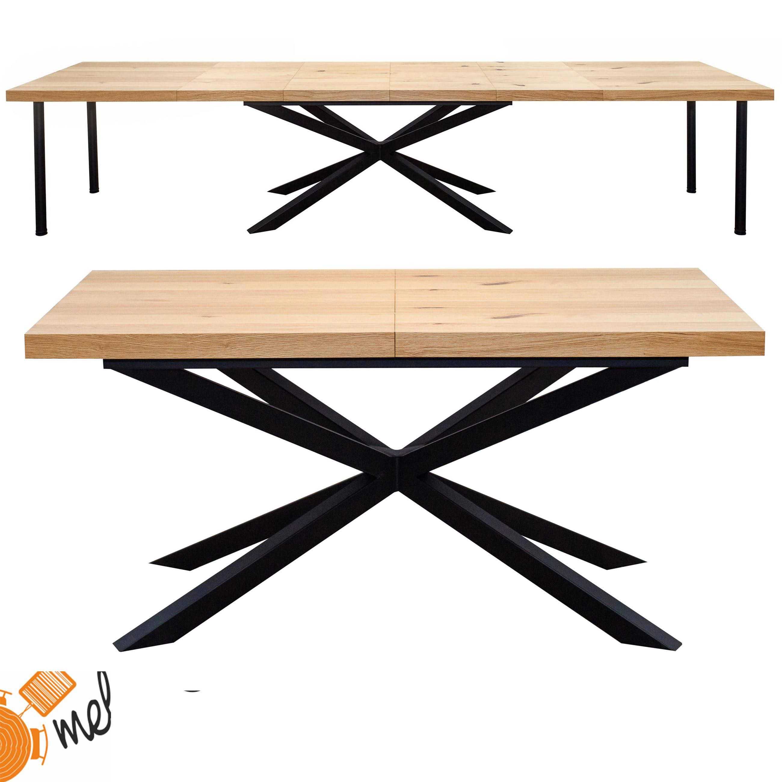 Stół Pająk rozkładany mega nogi metalowe podwójne