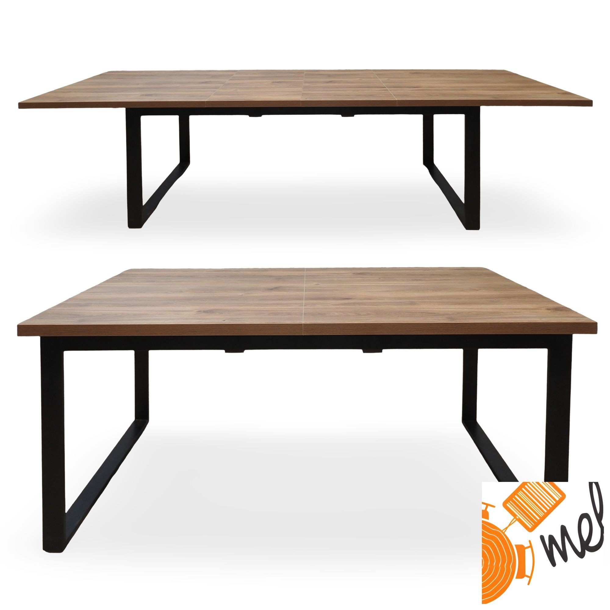 Stół rozkładany loftowy z metalową nogą w kształcie U – model S71 - obrazek 2