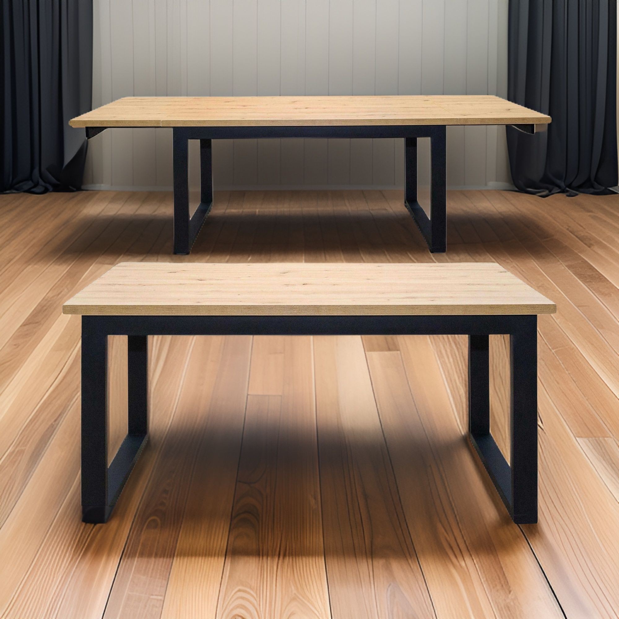 Stół rozkładany loftowy z metalową nogą w kształcie U – model S71 - obrazek 3