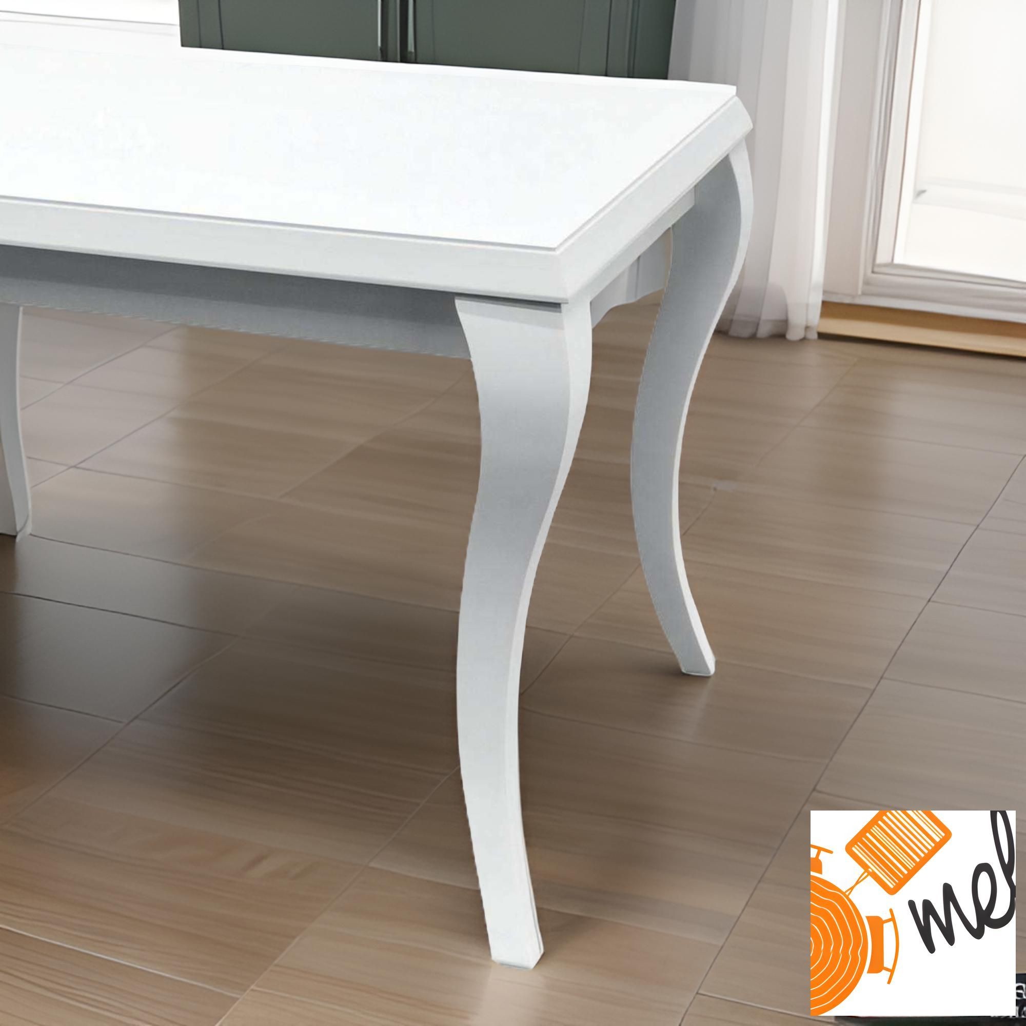 Elegancki stół rozkładany w stylu glamour – biały model Ludia S32 do jadalni - obrazek 4