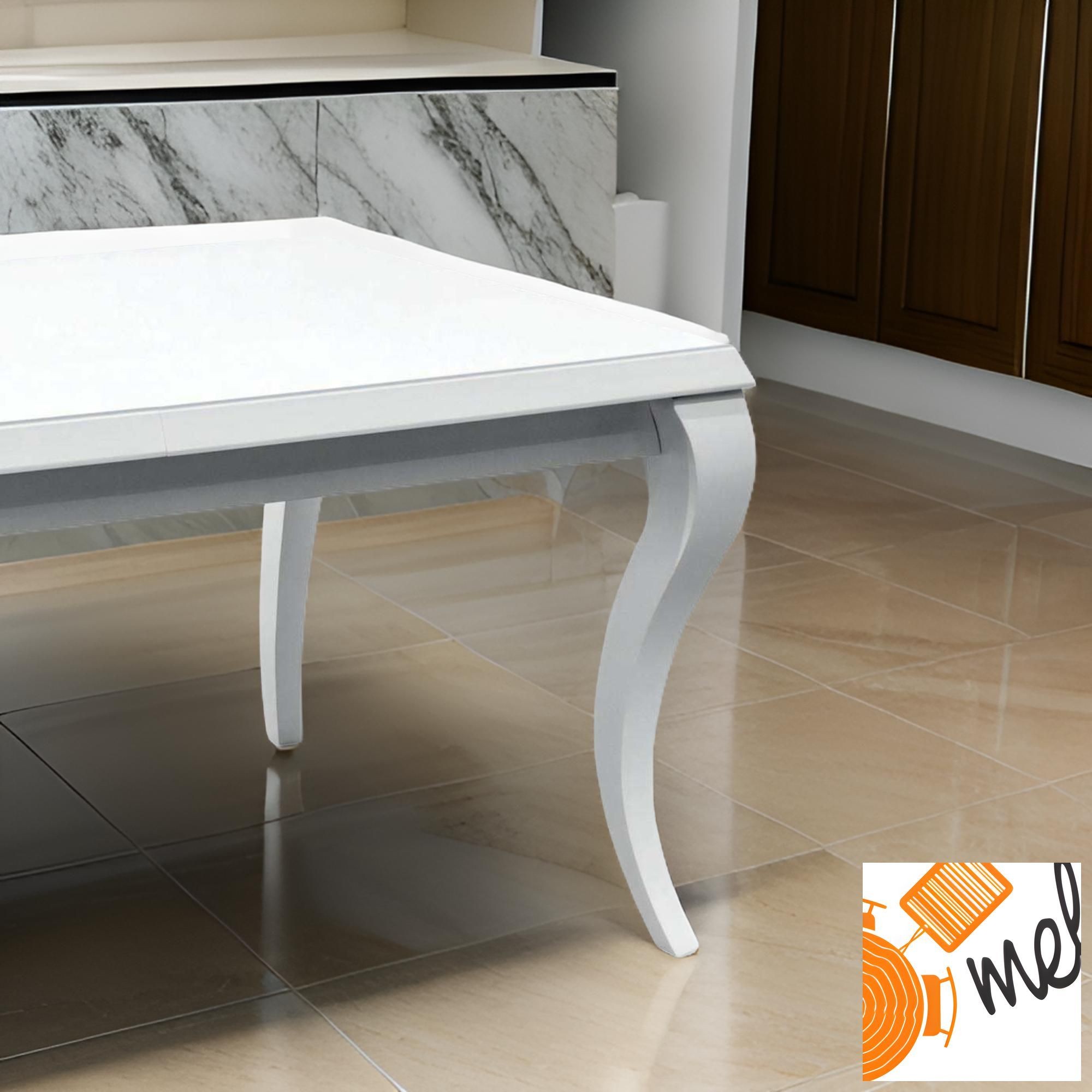 Elegancki stół rozkładany w stylu glamour – biały model Ludia S32 do jadalni - obrazek 5