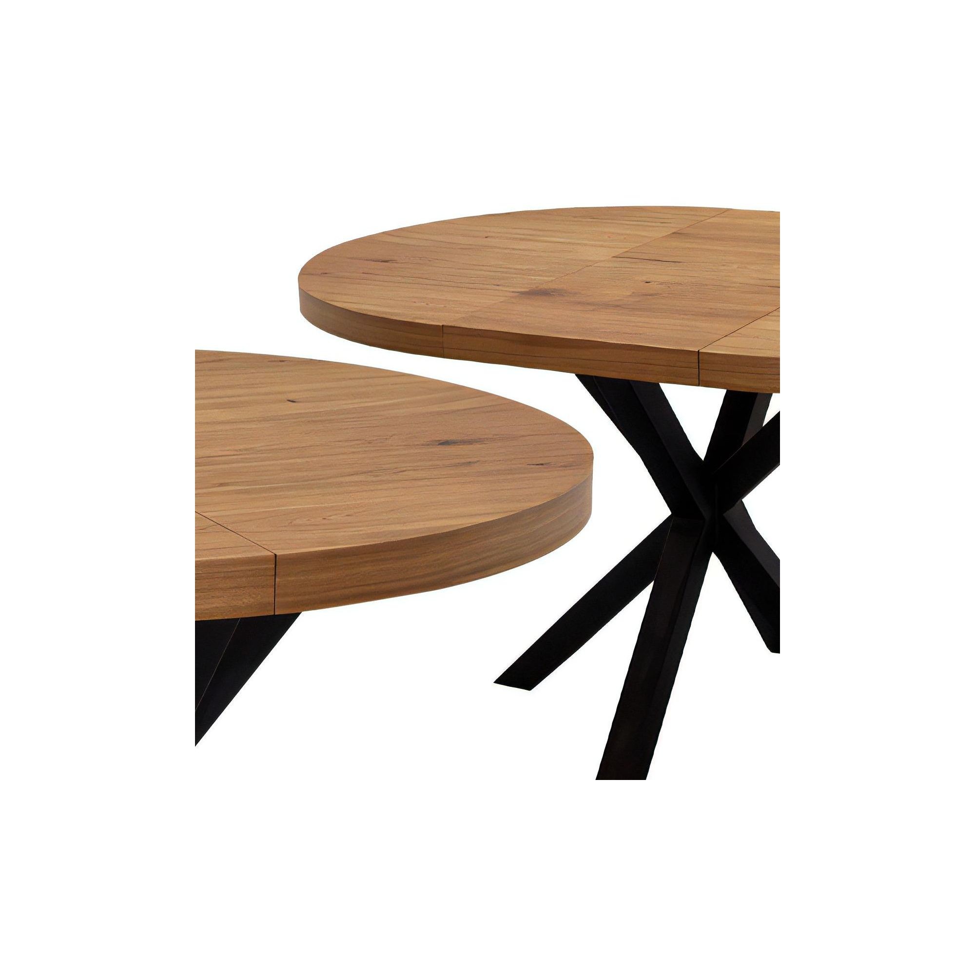 Stół rozkładany do jadalni okrągły z metalowymi nogami – model S27 - obrazek 2