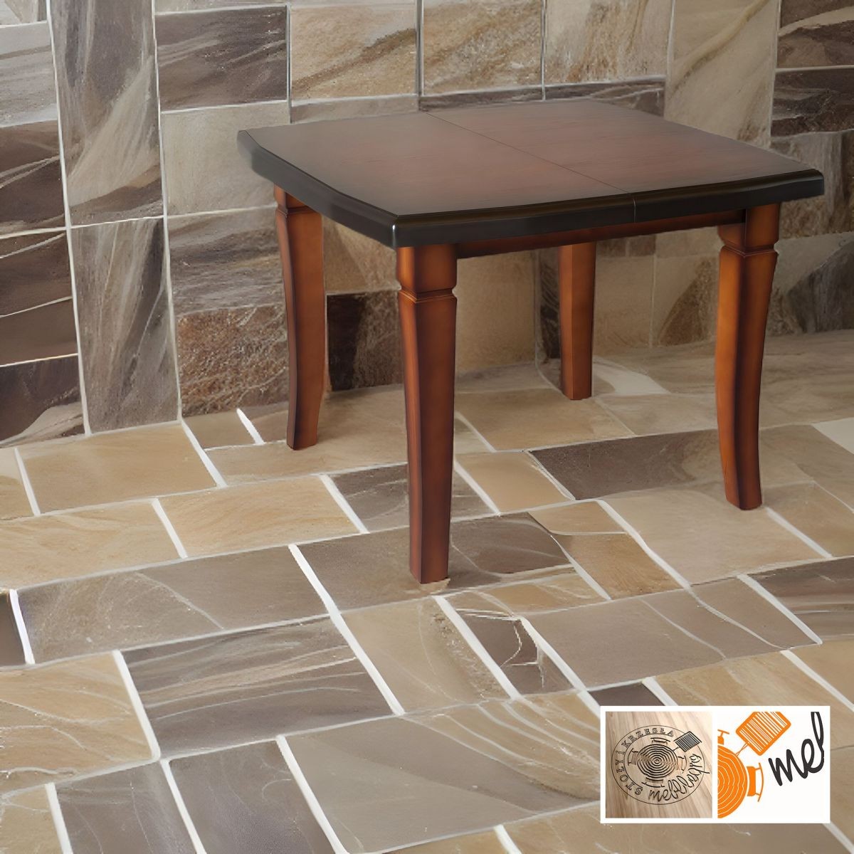 Stylowy stół rozkładany z forniru dębowego – model Diament S23 - obrazek 2