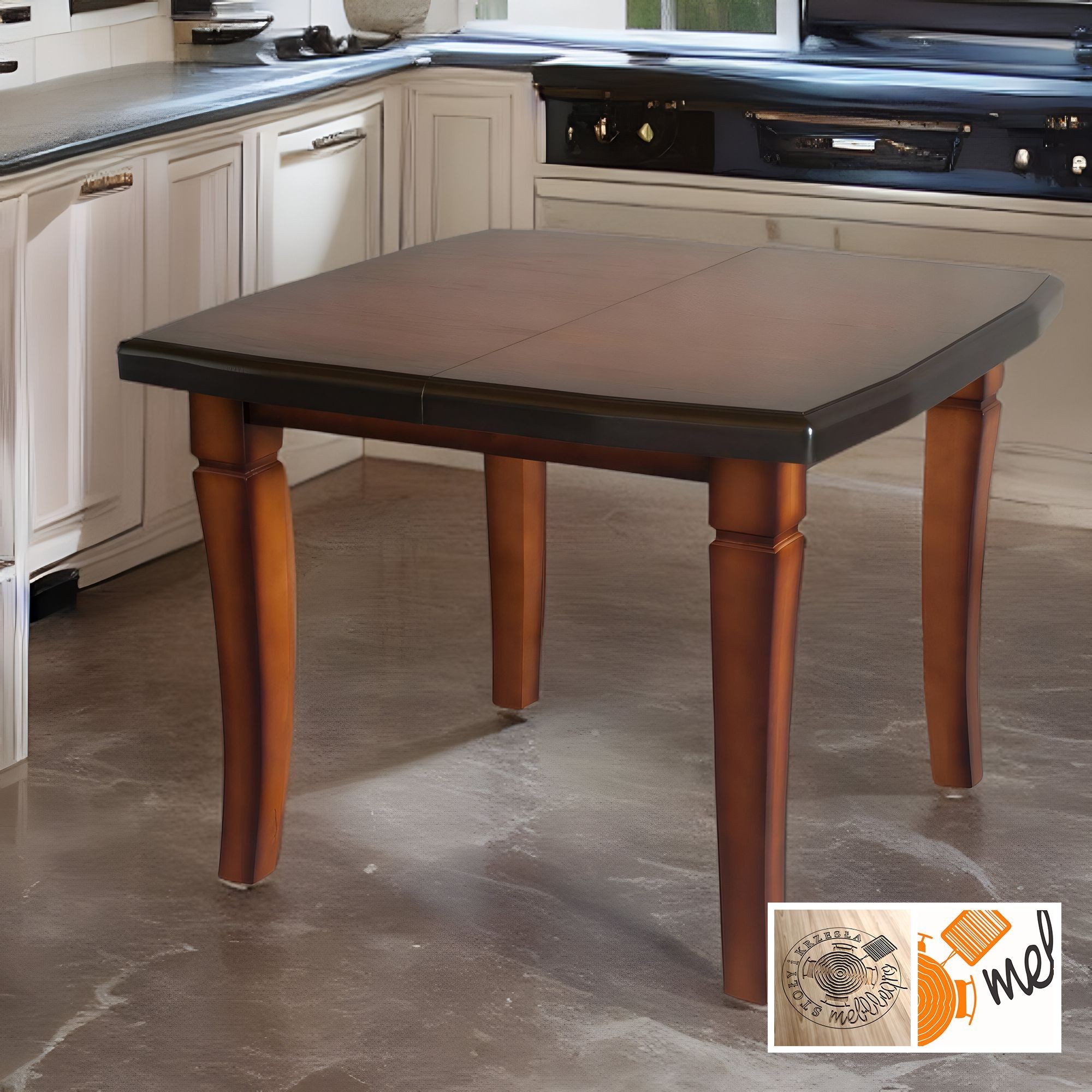 Stylowy stół rozkładany z forniru dębowego – model Diament S23 - obrazek 3