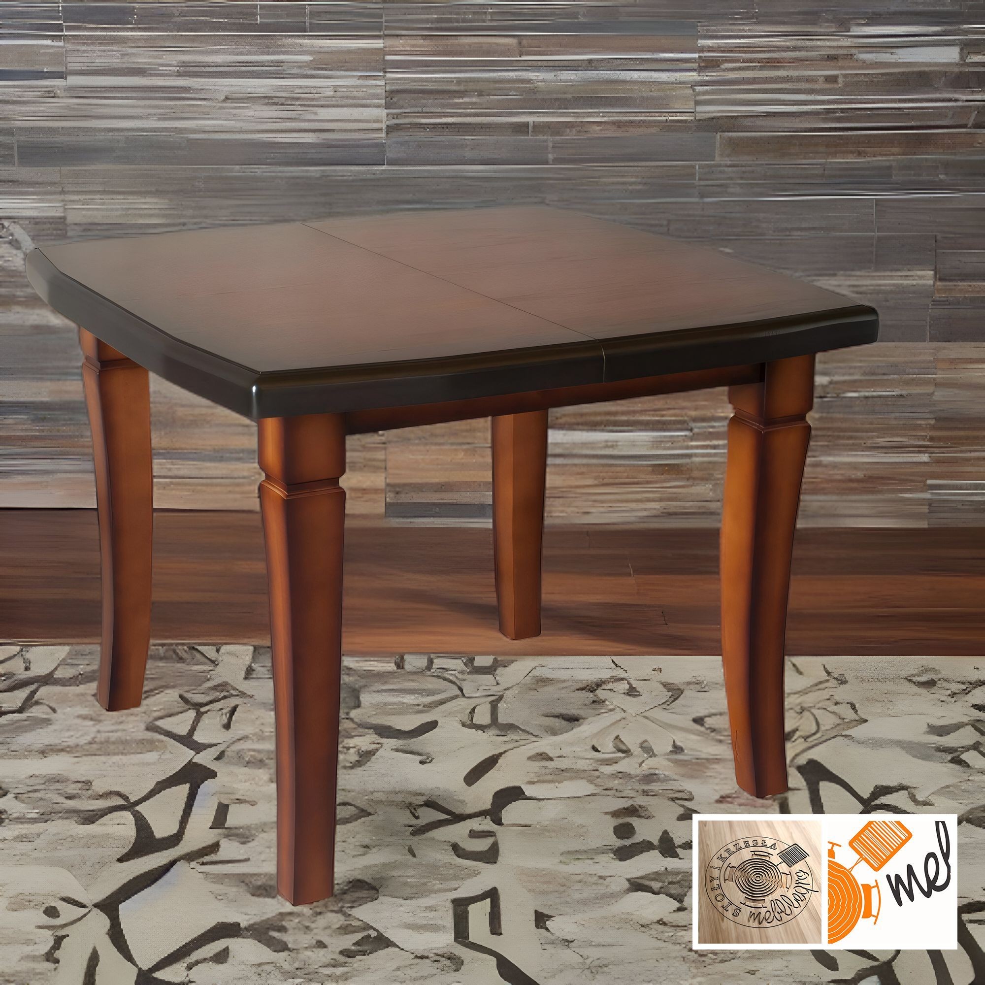 Stylowy stół rozkładany z forniru dębowego – model Diament S23 - obrazek 4