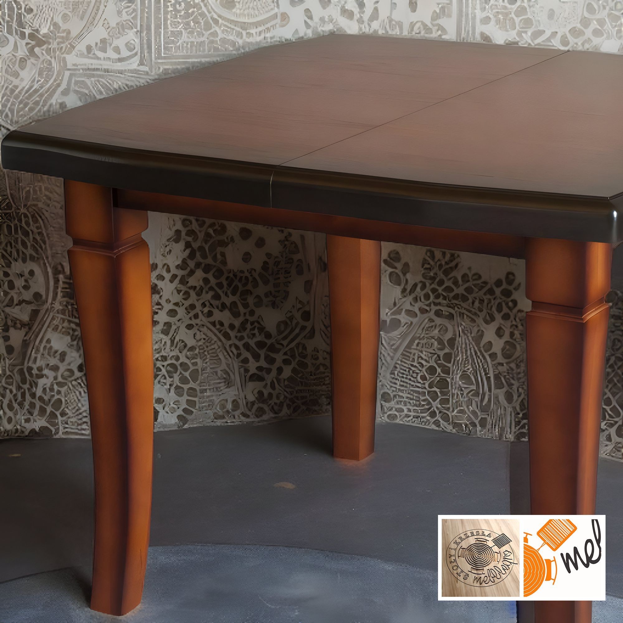 Stylowy stół rozkładany z forniru dębowego – model Diament S23 - obrazek 5