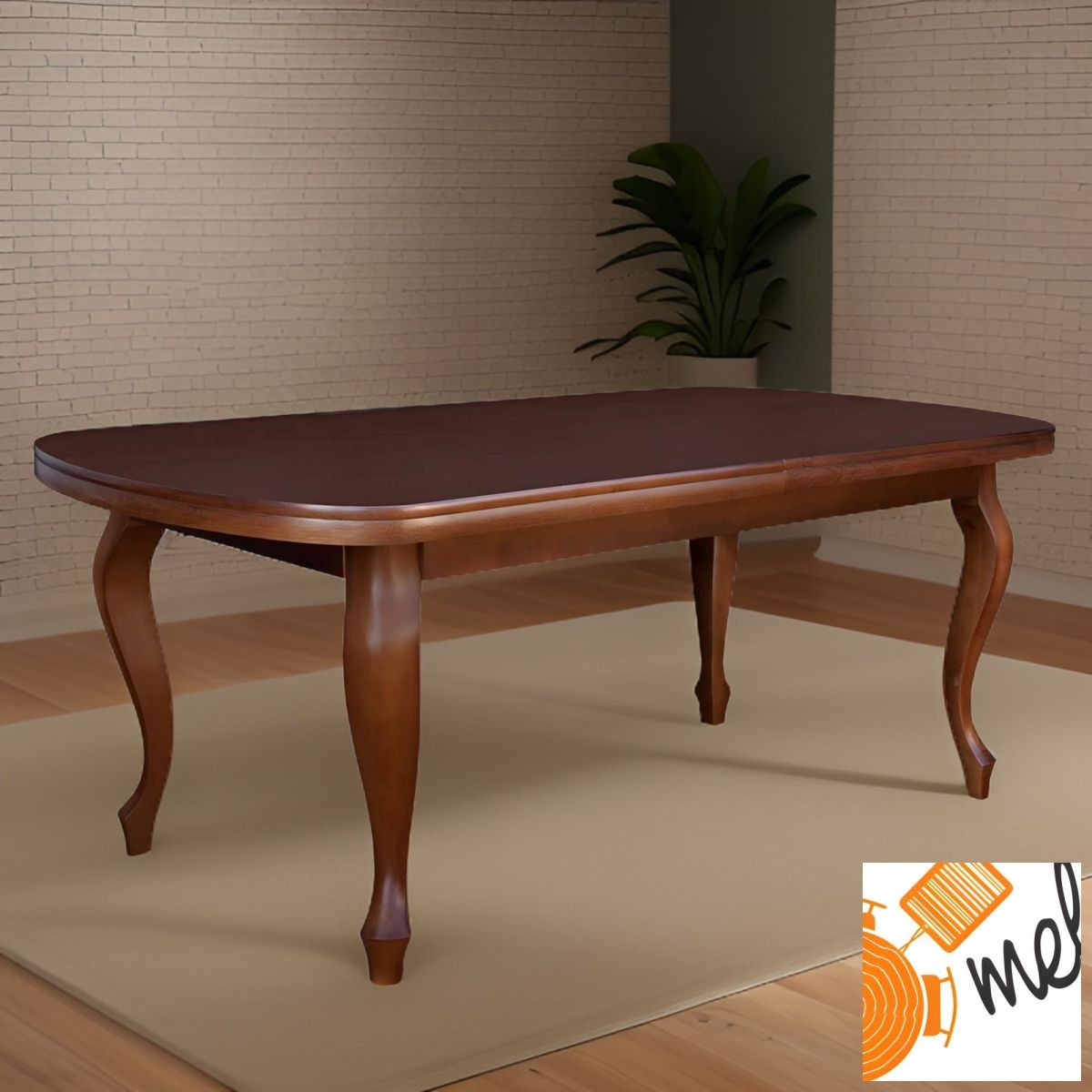 Klasyczny stół rozkładany Ludwik – owalny blat, fornir dębowy, model S03 - obrazek 2