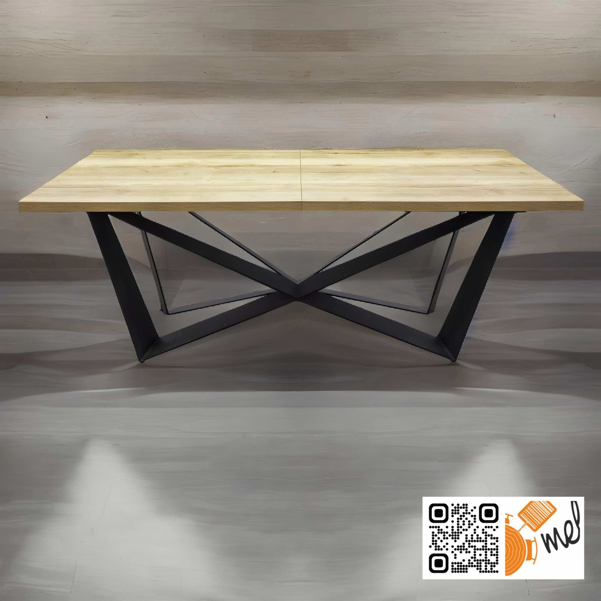 Stół rozkładany industrialny loftowy z metalową nogą – model Skorpion S30 - obrazek 2