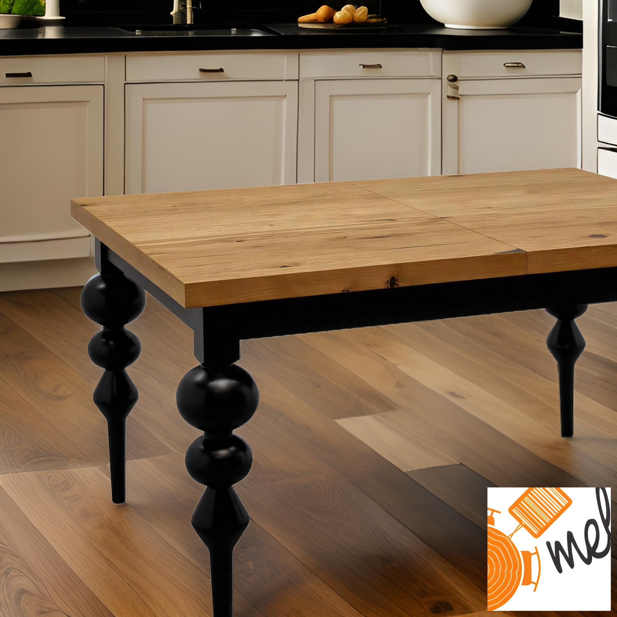 Stół rozkładany glamour z ozdobną toczoną nogą – model Bałwanek S58 do jadalni - obrazek 3