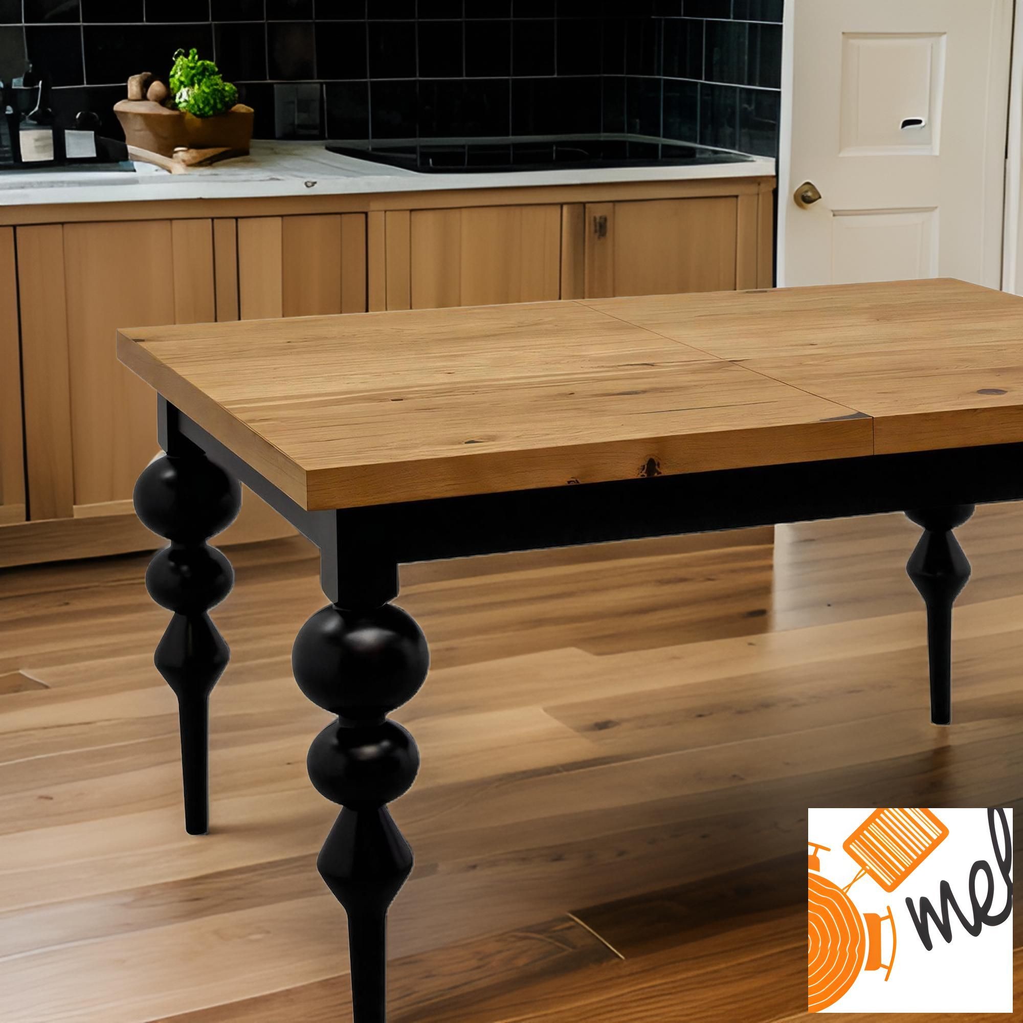 Stół rozkładany glamour z ozdobną toczoną nogą – model Bałwanek S58 do jadalni - obrazek 4