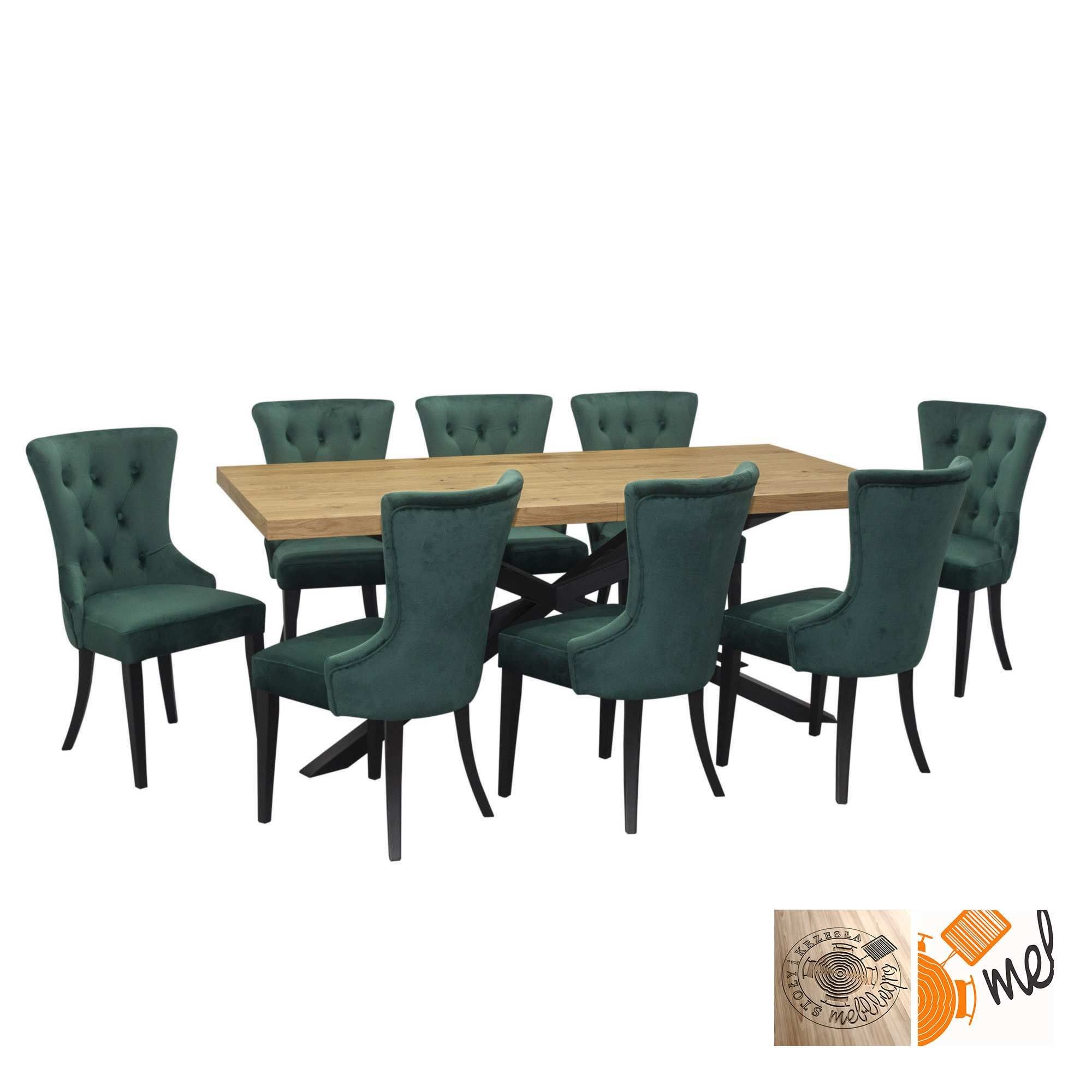 Stół Pająk i Krzesła Pikowane Z21 Industrialny Loft - obrazek 2