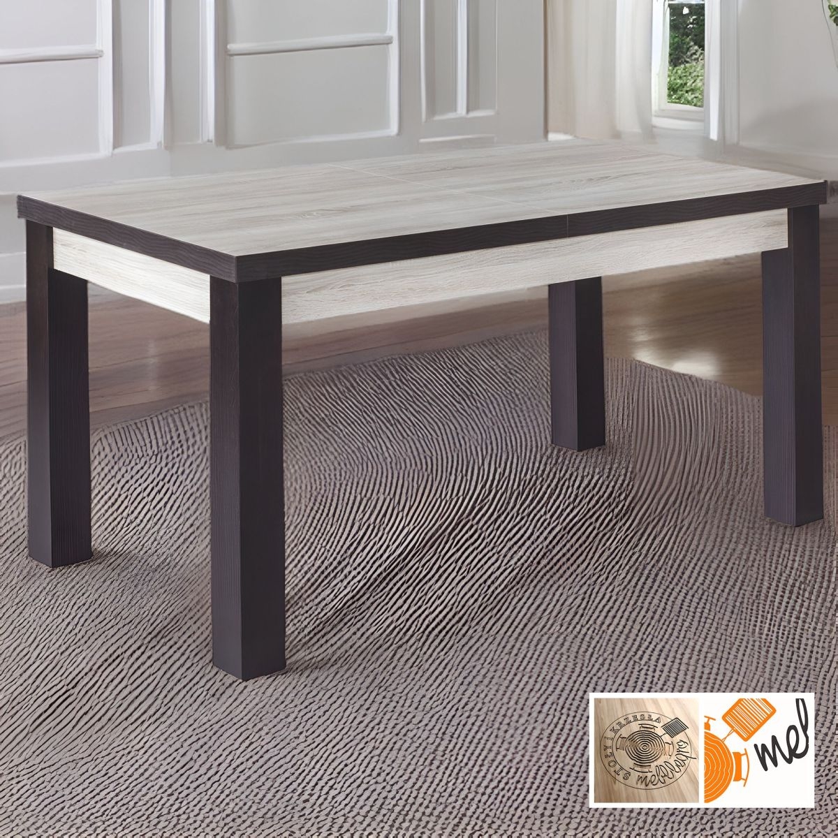 Stół rozkładany laminowany do kuchni – dwukolorowy blat, model S51 - obrazek 2