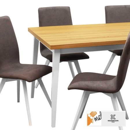 Stół prostokątny z krzesłami Z25 styl skandynawski