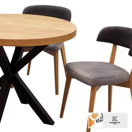 Stół prostokątny z krzesłami Z25 styl skandynawski