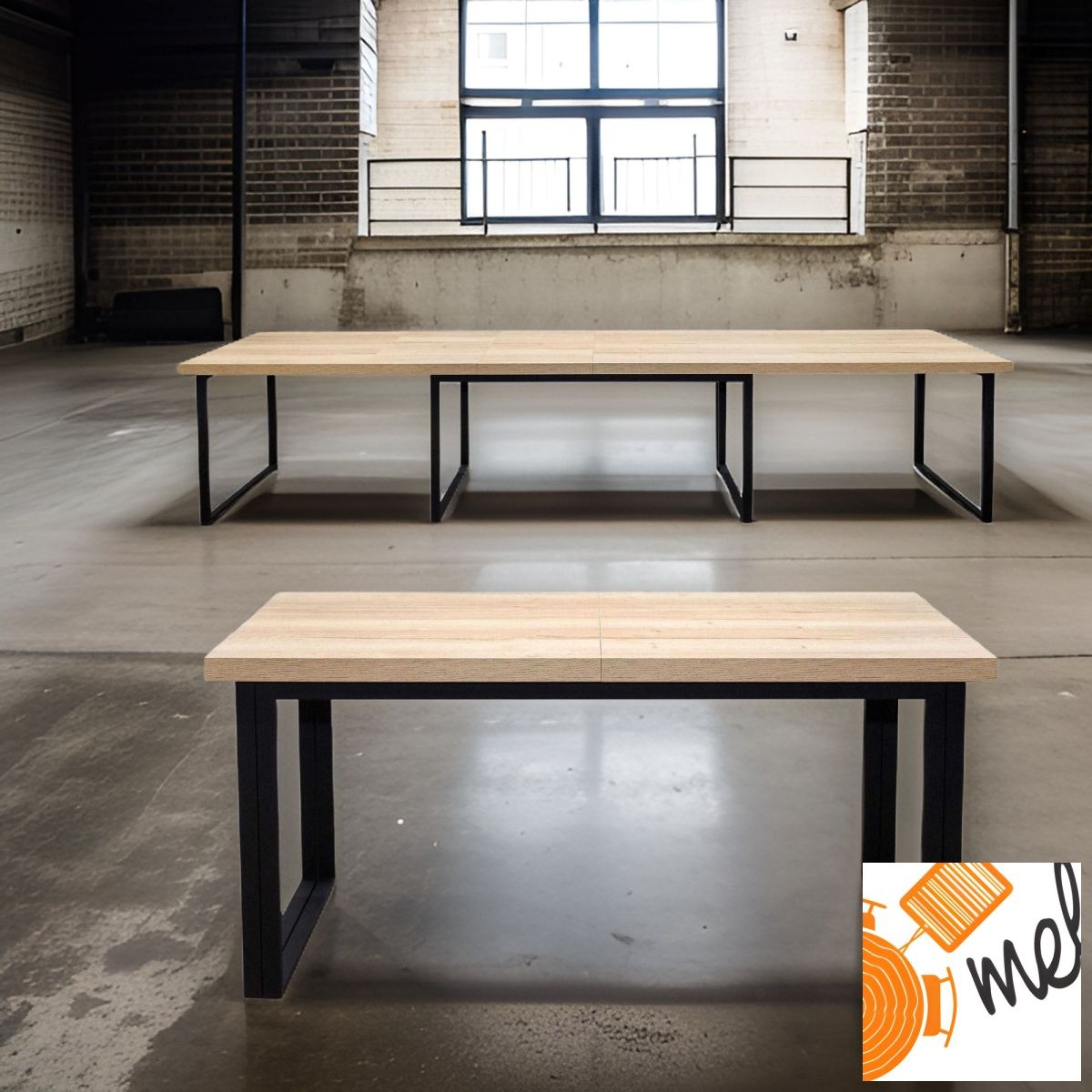 Stół rozkładany GIGANT XL podwójne nogi U metalowe model S70 - obrazek 2