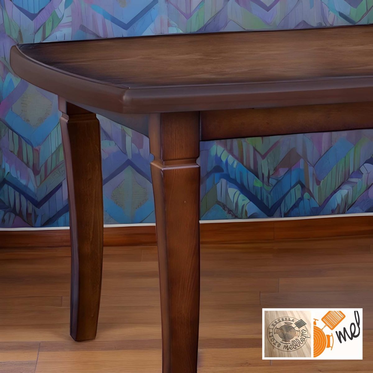 Stylowy stół rozkładany z forniru dębowego – model S01 z efektem cieniowania - obrazek 2