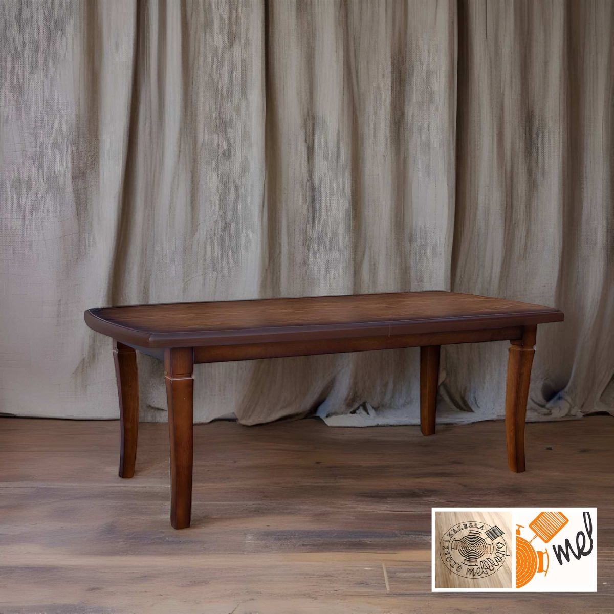 Stylowy stół rozkładany z forniru dębowego – model S01 z efektem cieniowania - obrazek 4