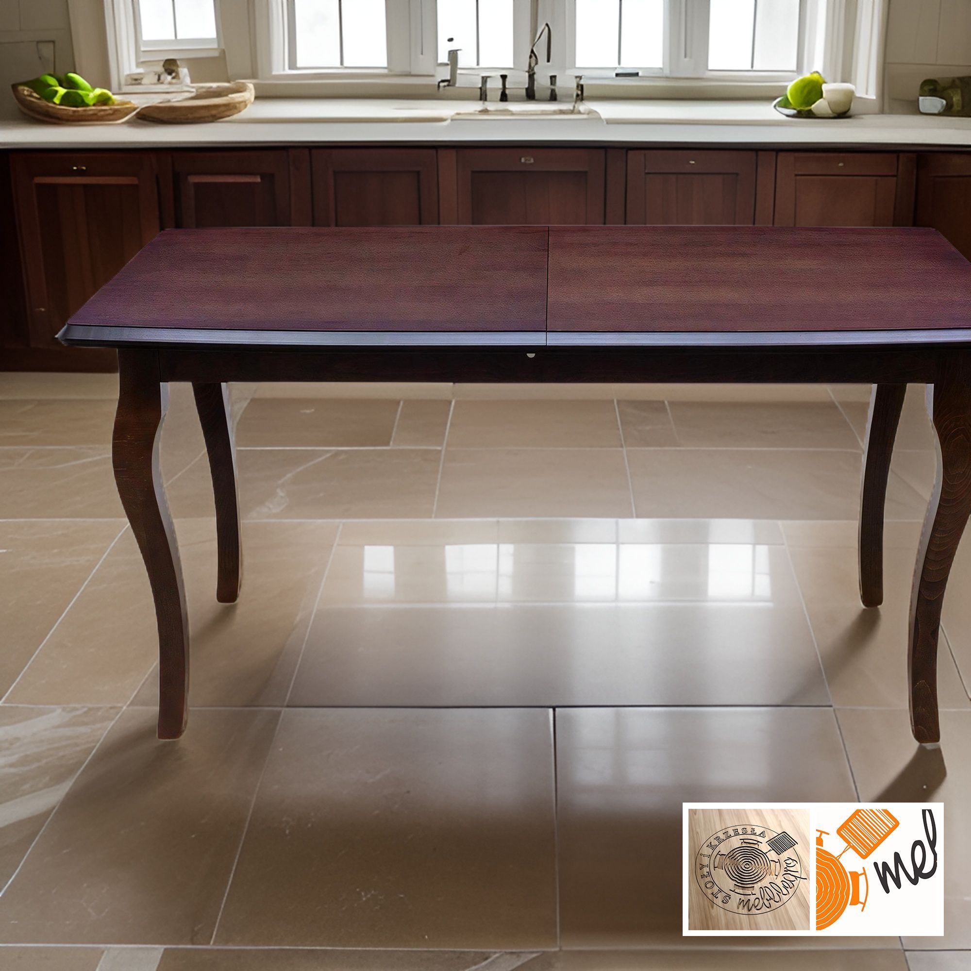 Stół rozkładany klasyczny typu Ludwik z prostokątnym blatem – model S65 - obrazek 4