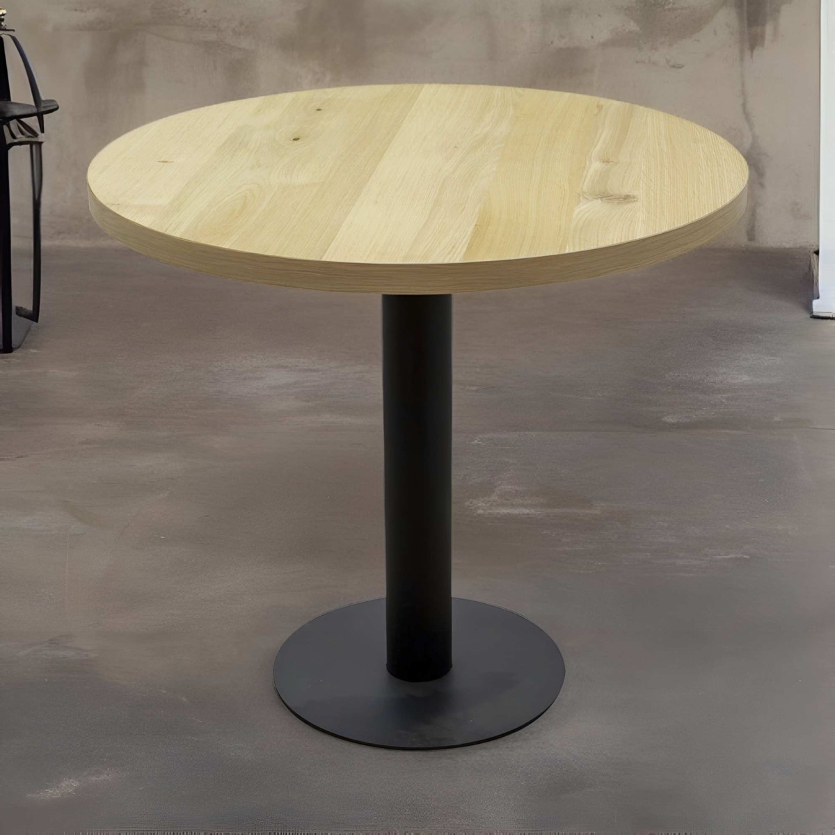 Okrągły stolik loftowy do kawiarni – metalowa noga model S43 - obrazek 2