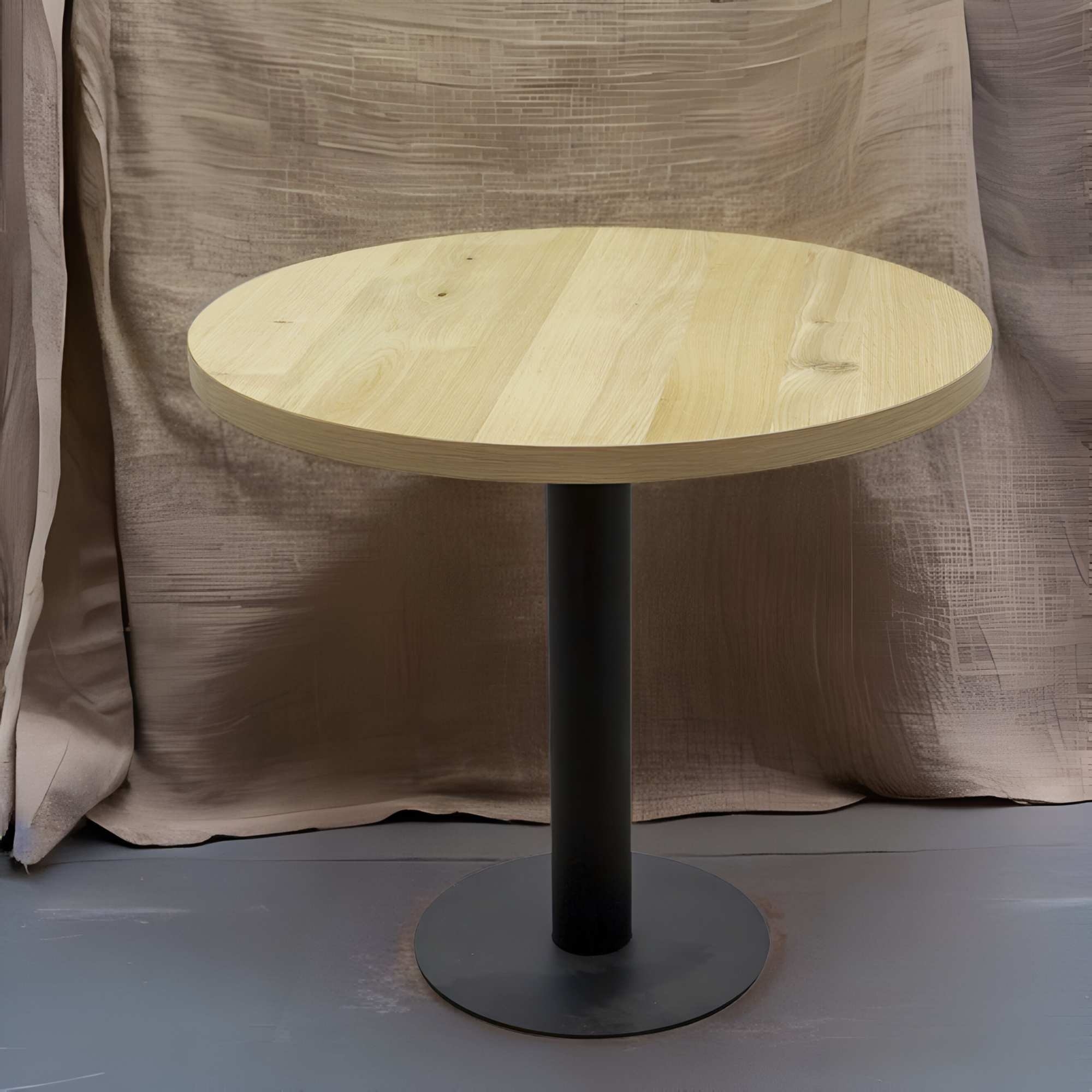 Okrągły stolik loftowy do kawiarni – metalowa noga model S43 - obrazek 4