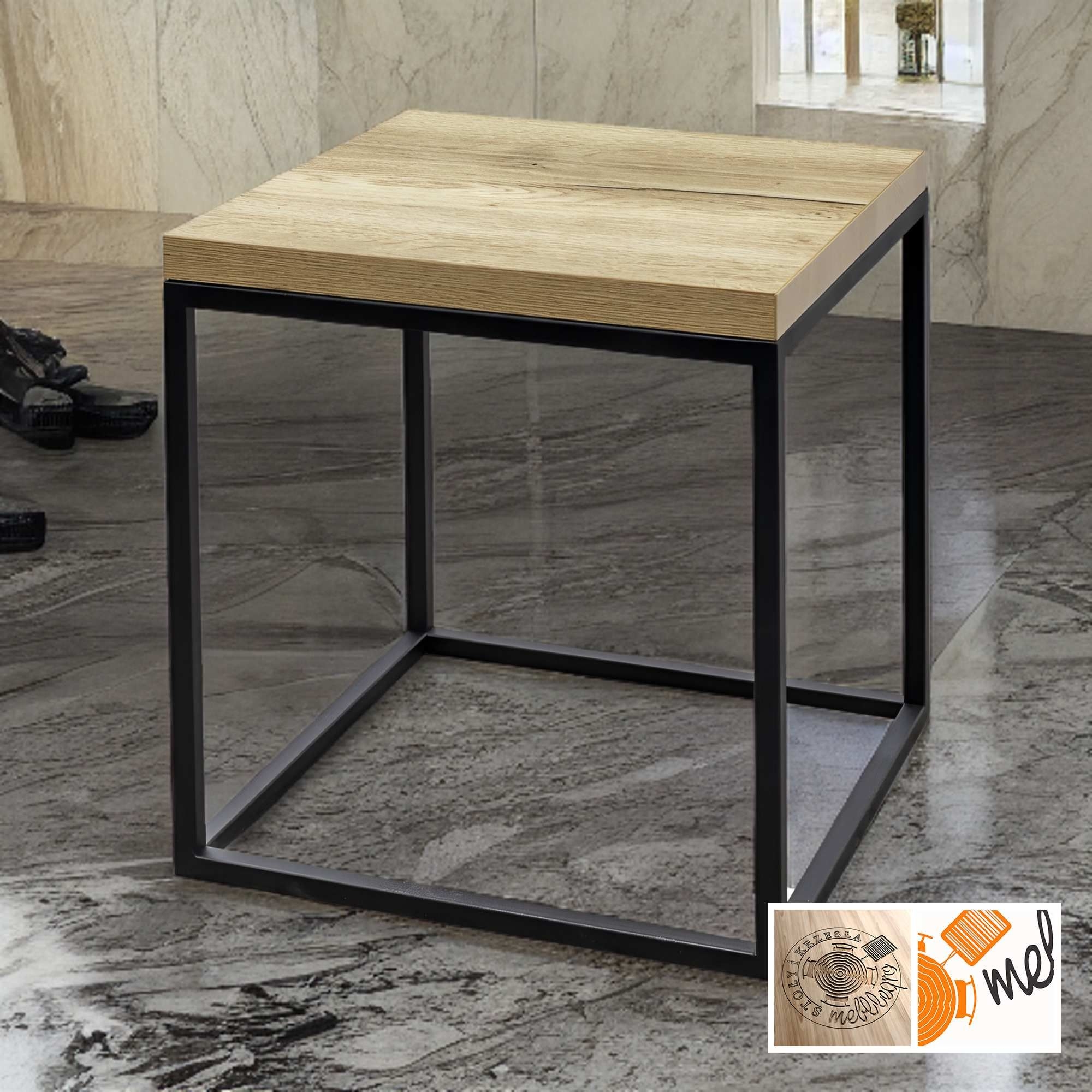 Stolik Kawowy Kostka L04 Styl Industrialny LOFT - obrazek 2