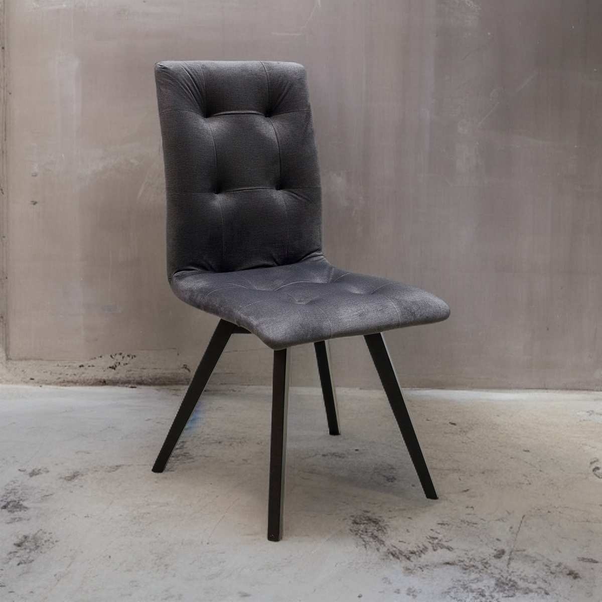 Wygodne krzesło K122 Edyta pikowane, nogi czarne - obrazek 2