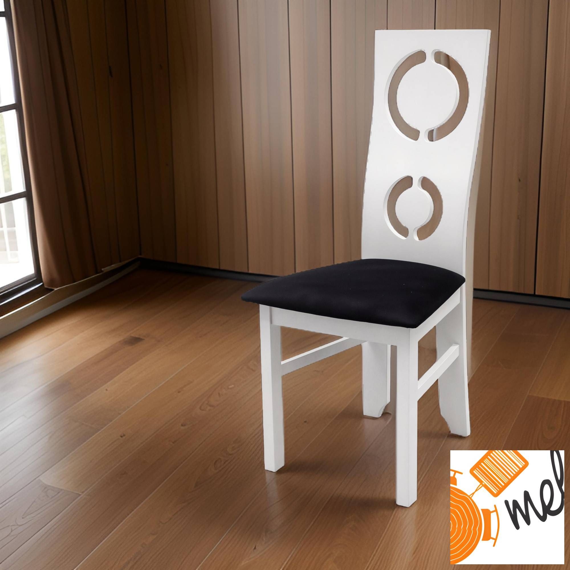 Drewniane Krzesło K134 Białe z Miękkim Siedziskiem - obrazek 4