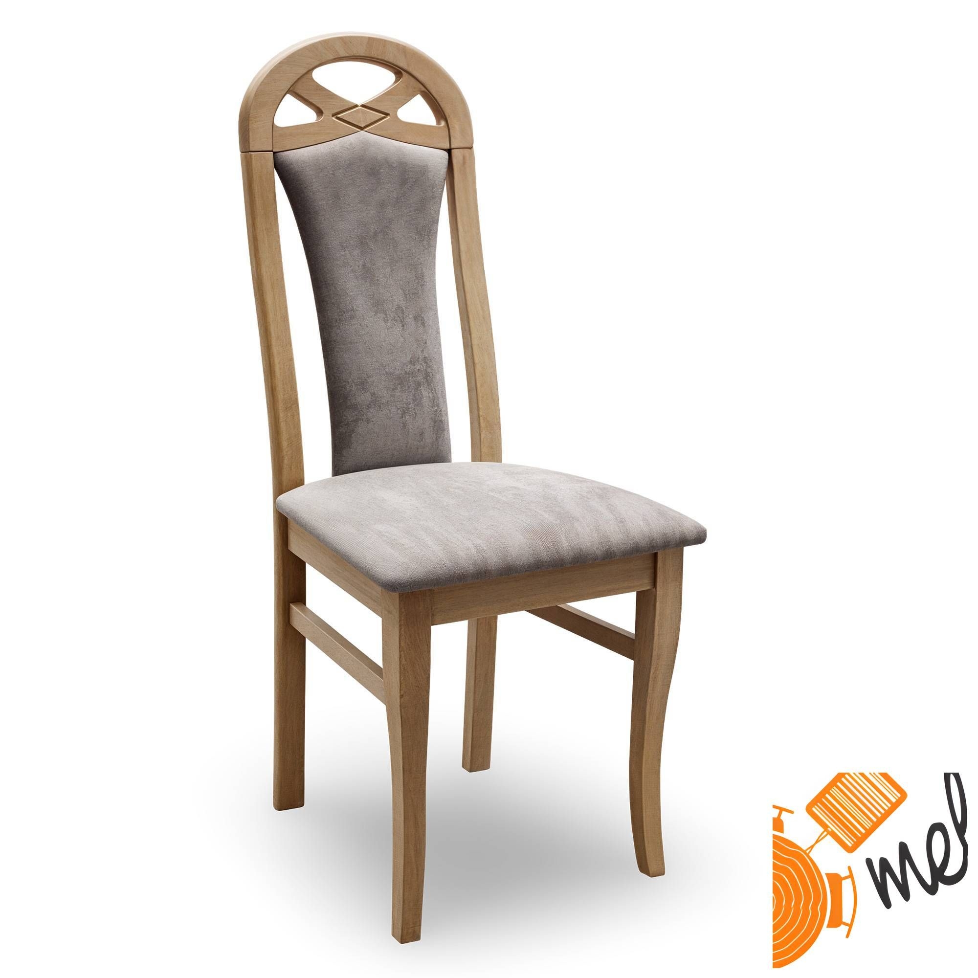 Klasyczne Krzesło K141 Tapicerowane Drewniane
