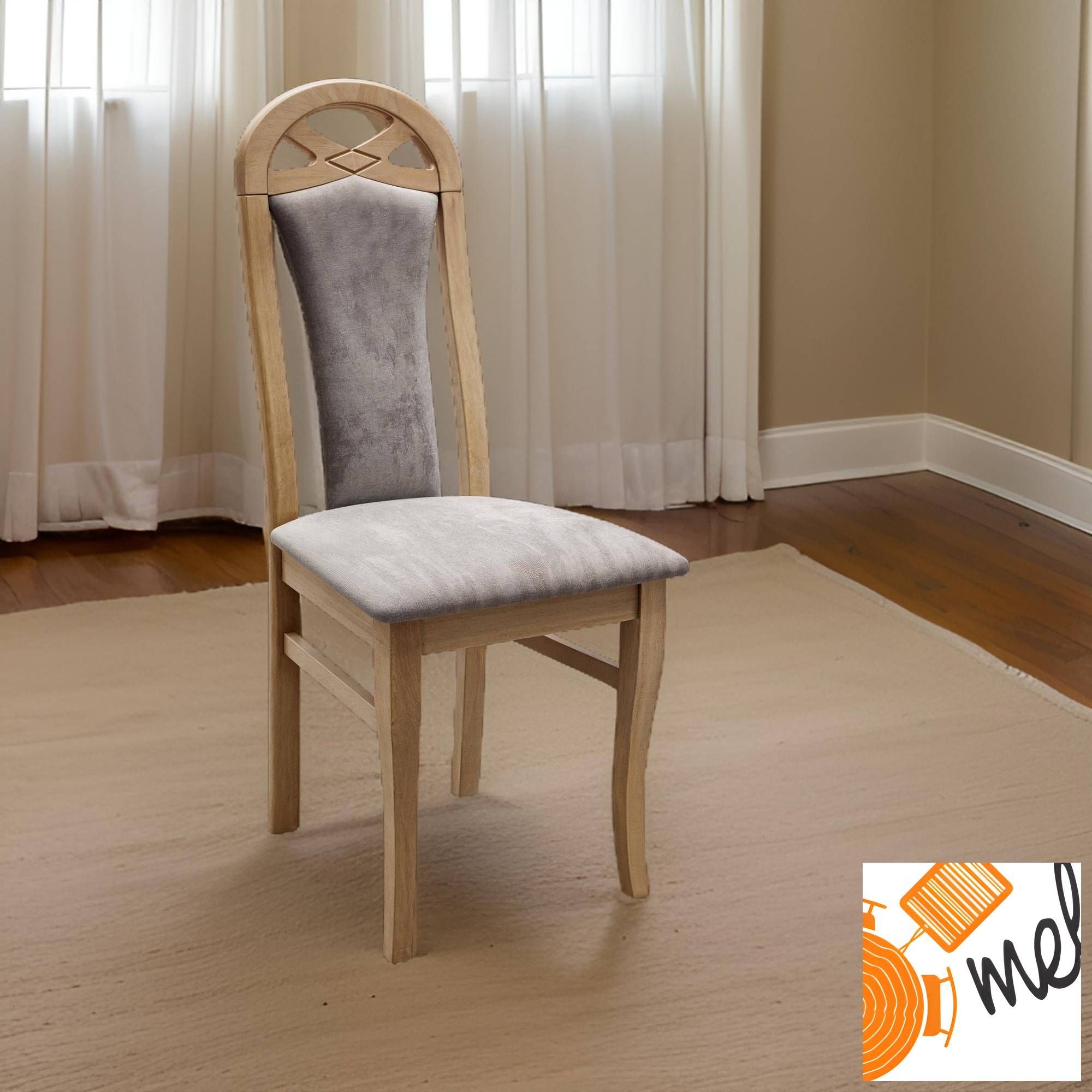 Klasyczne Krzesło K141 Tapicerowane Drewniane - obrazek 3