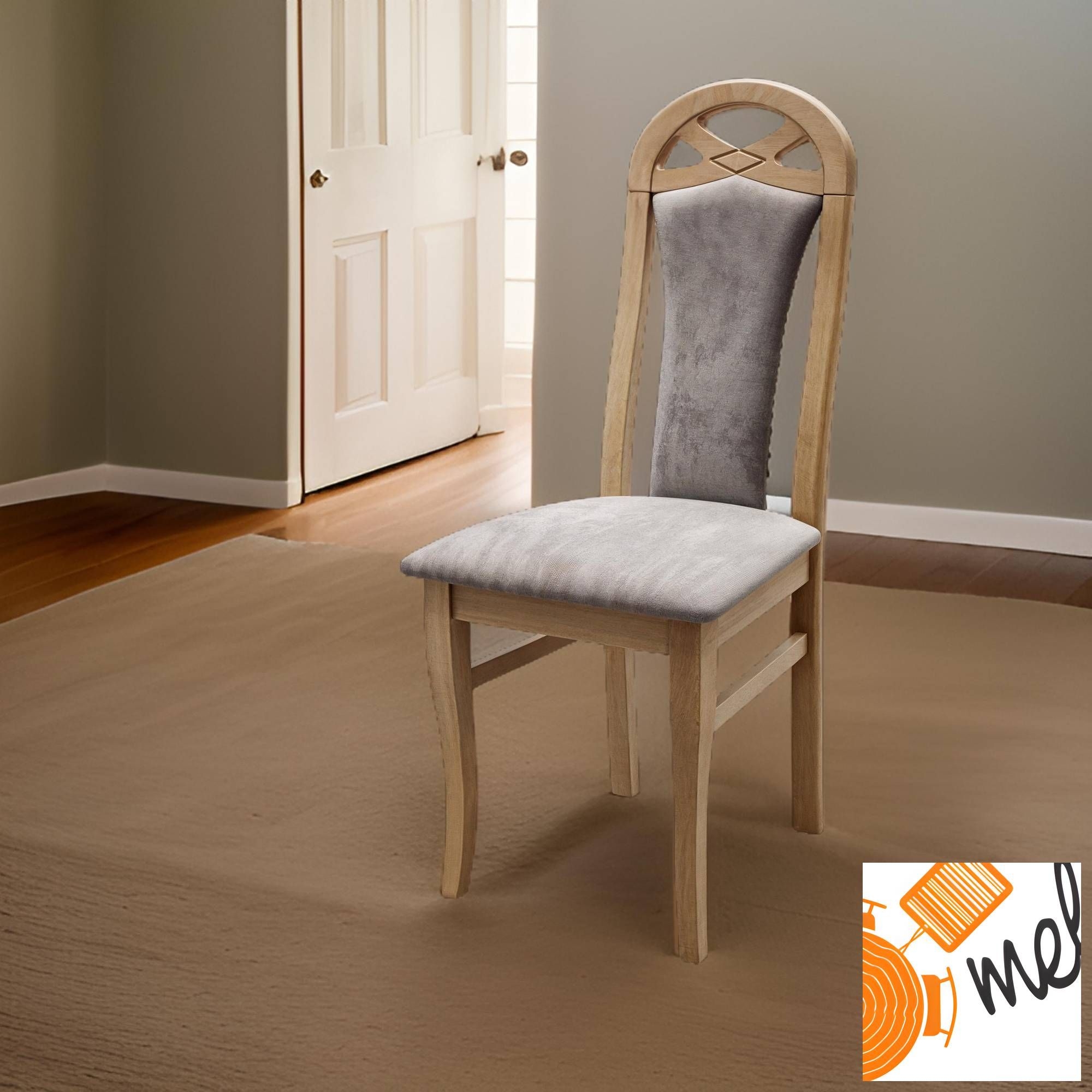 Klasyczne Krzesło K141 Tapicerowane Drewniane - obrazek 4