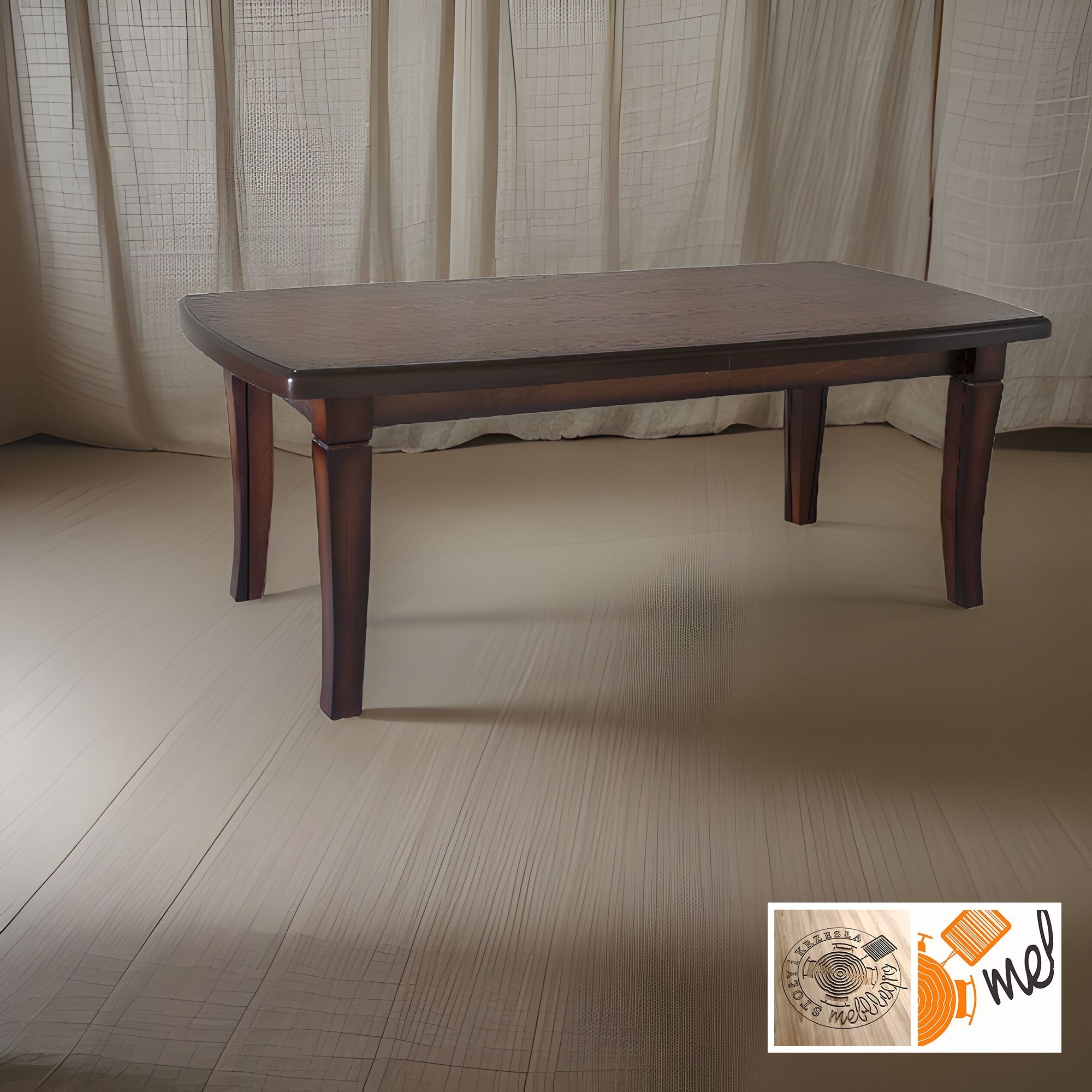 Stół rozkładany S12 Karat stylowy drewniany 8 nóg - obrazek 2