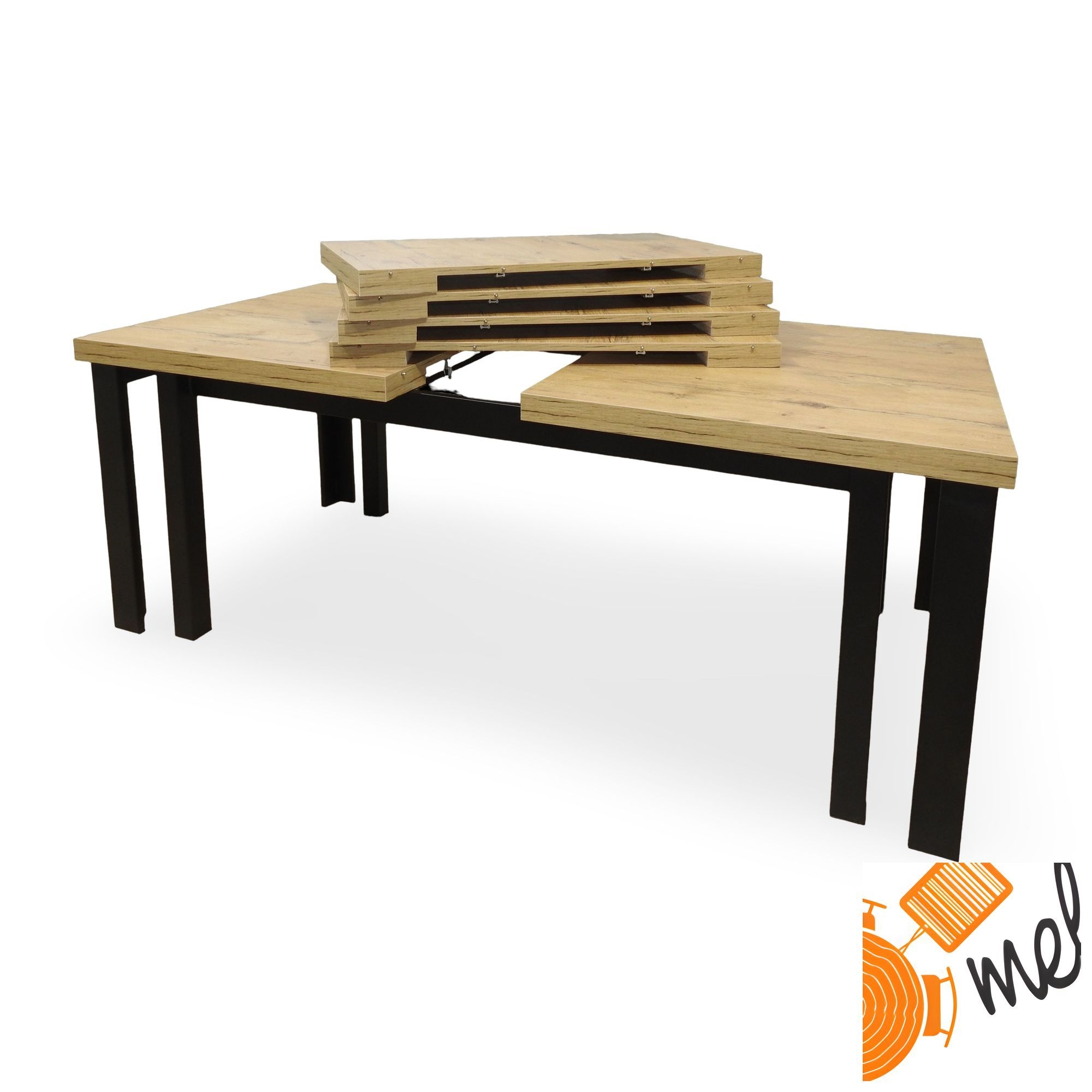 Stół rozkładany loftowy 8 NÓG XXL nogi metalowe