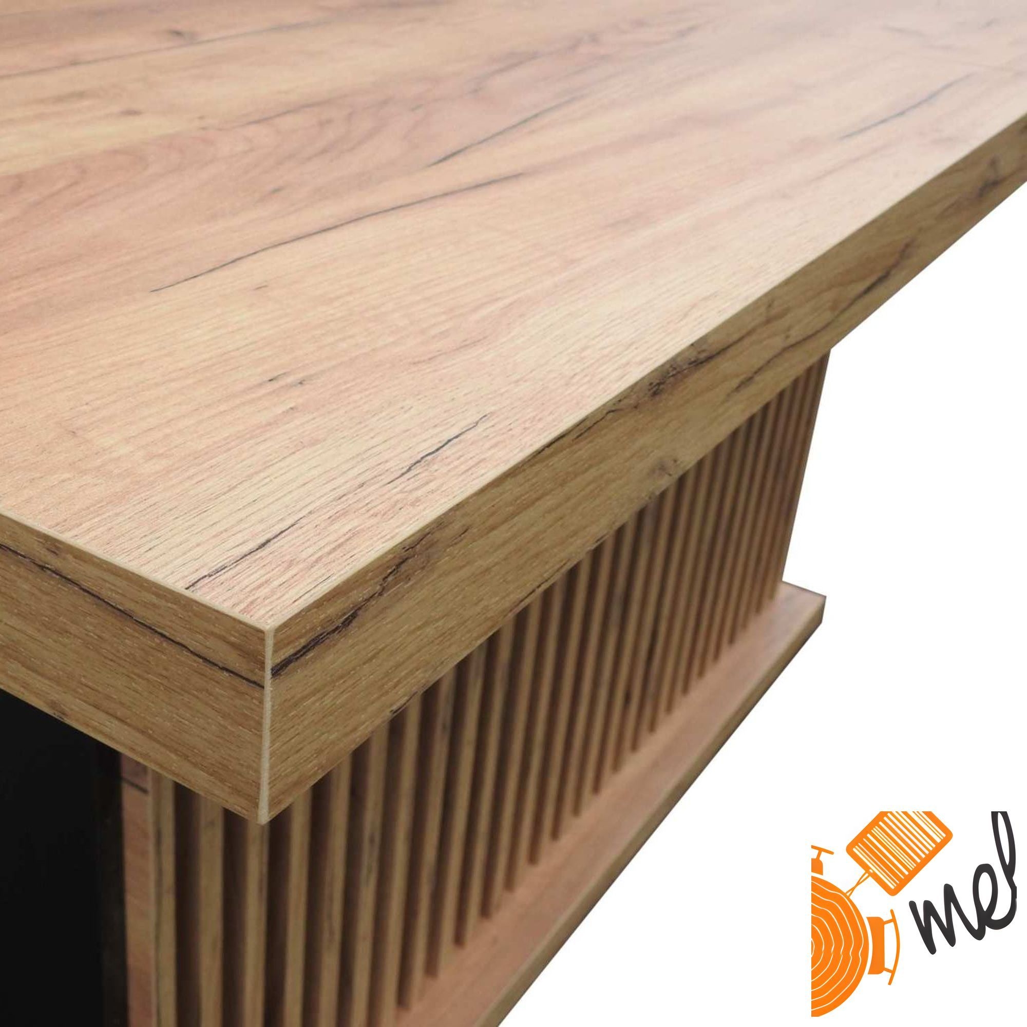 Stół rozkładany z nogą kolumnową i lamelami – nowoczesny design - model S94 - obrazek 4