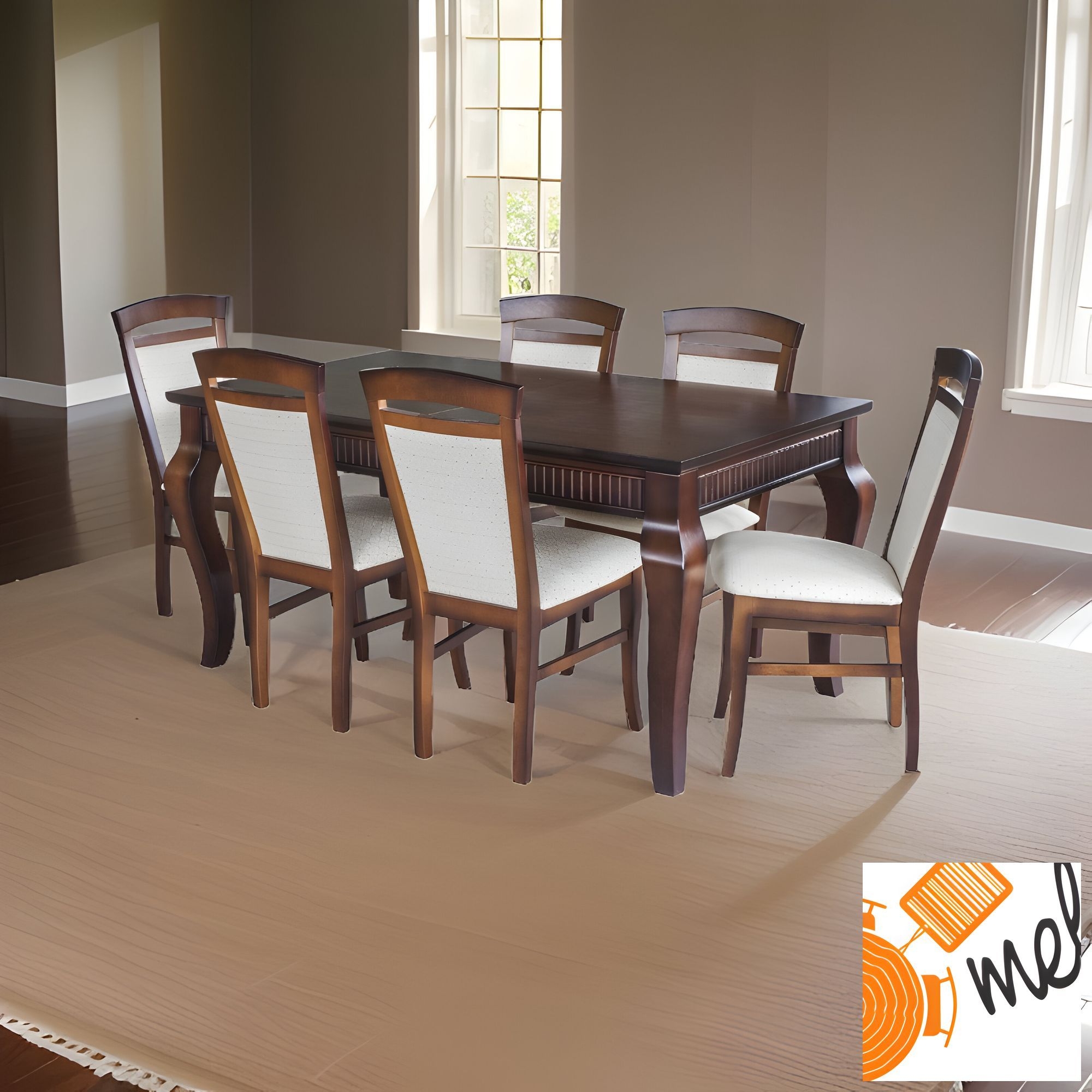 Stylowy Stół Rozkładany Ludia Z Krzesłami Tapicerowanymi