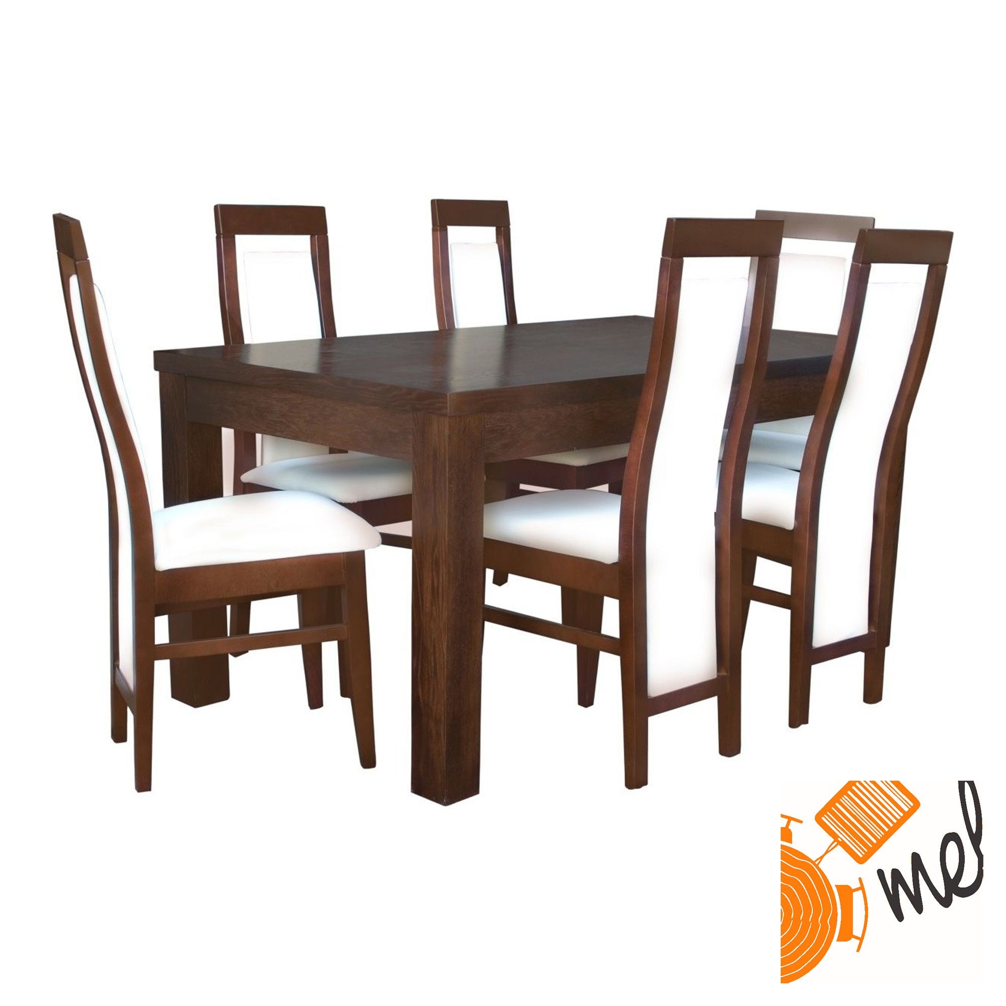 Zestaw Z01 Stół Rozkłdany z Krzesłami Tapicerowanymi