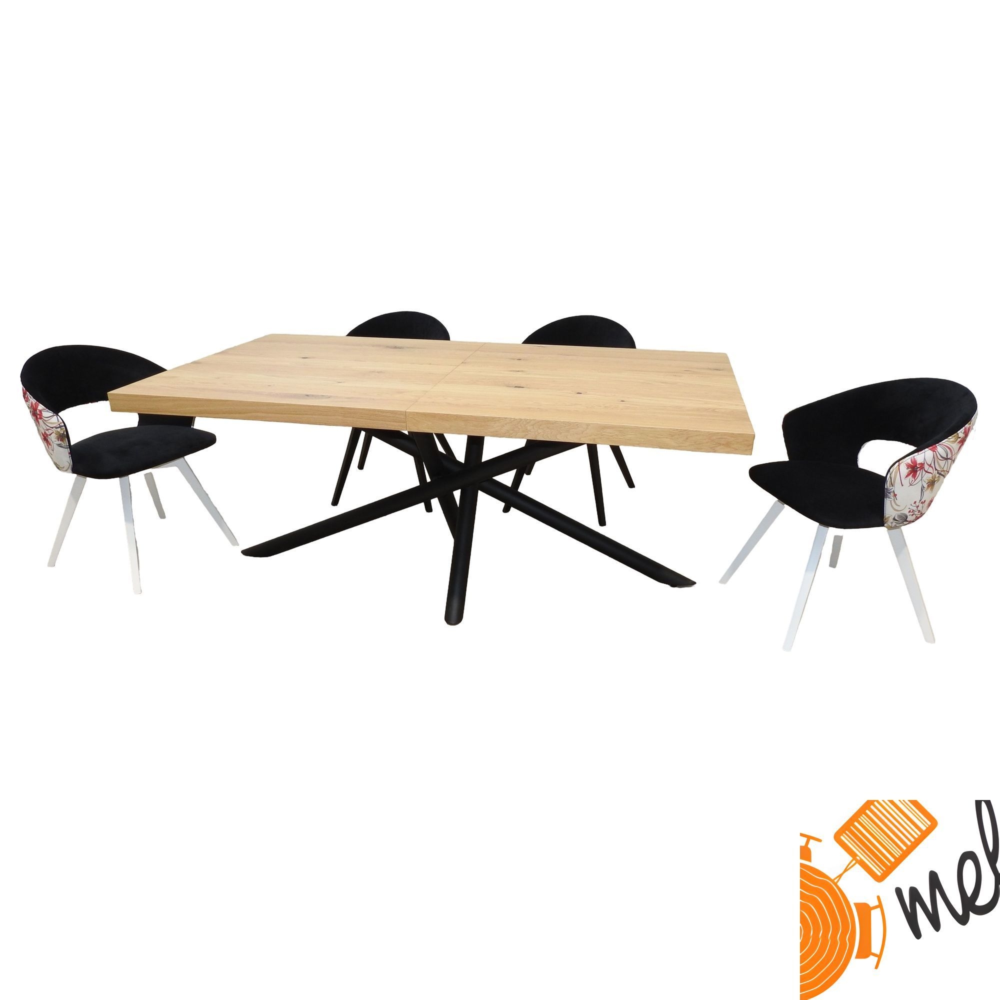 Stół Rozkładany Pająk Z92 z Krzesłami Tapicerowanymi