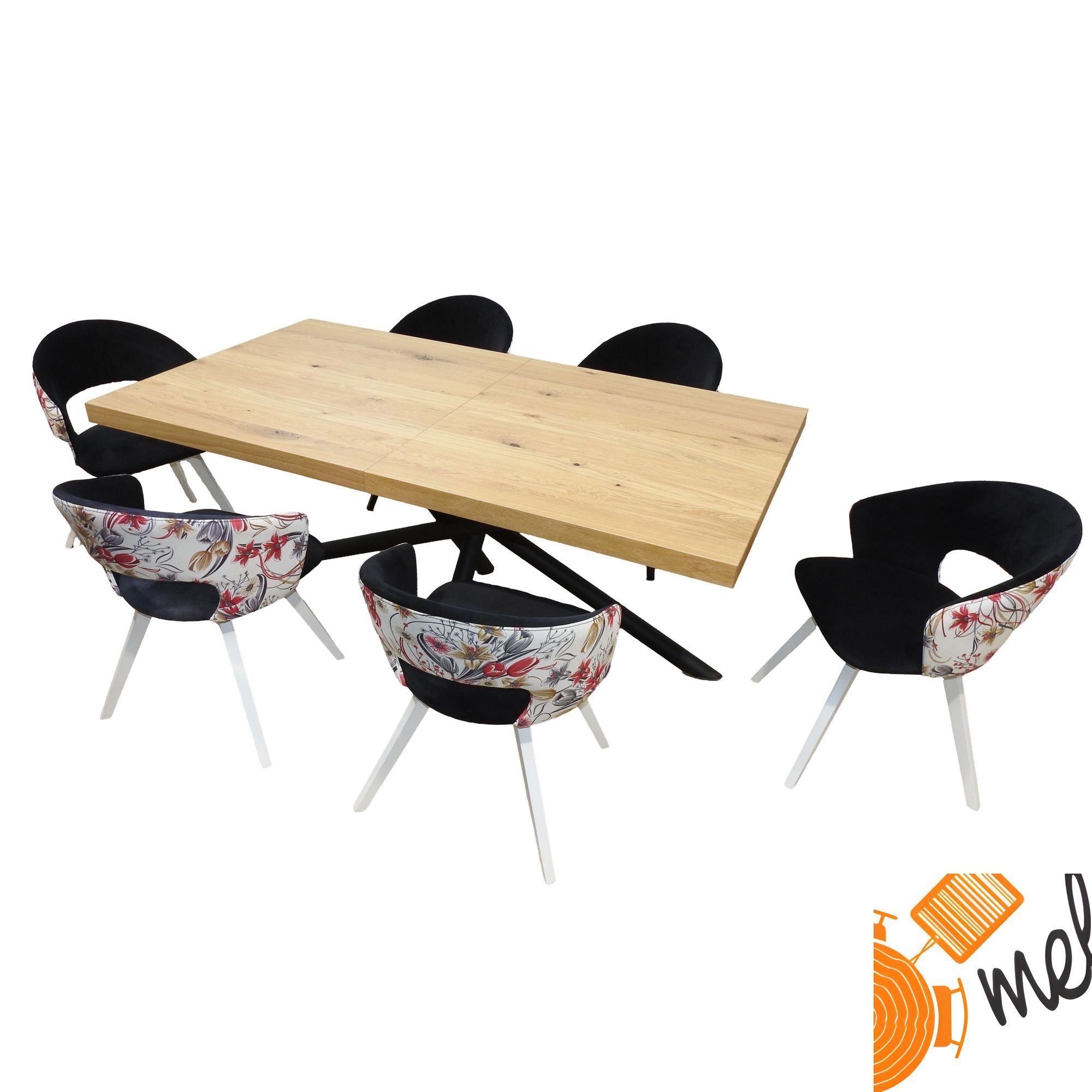 Stół Rozkładany Pająk Z92 z Krzesłami Tapicerowanymi