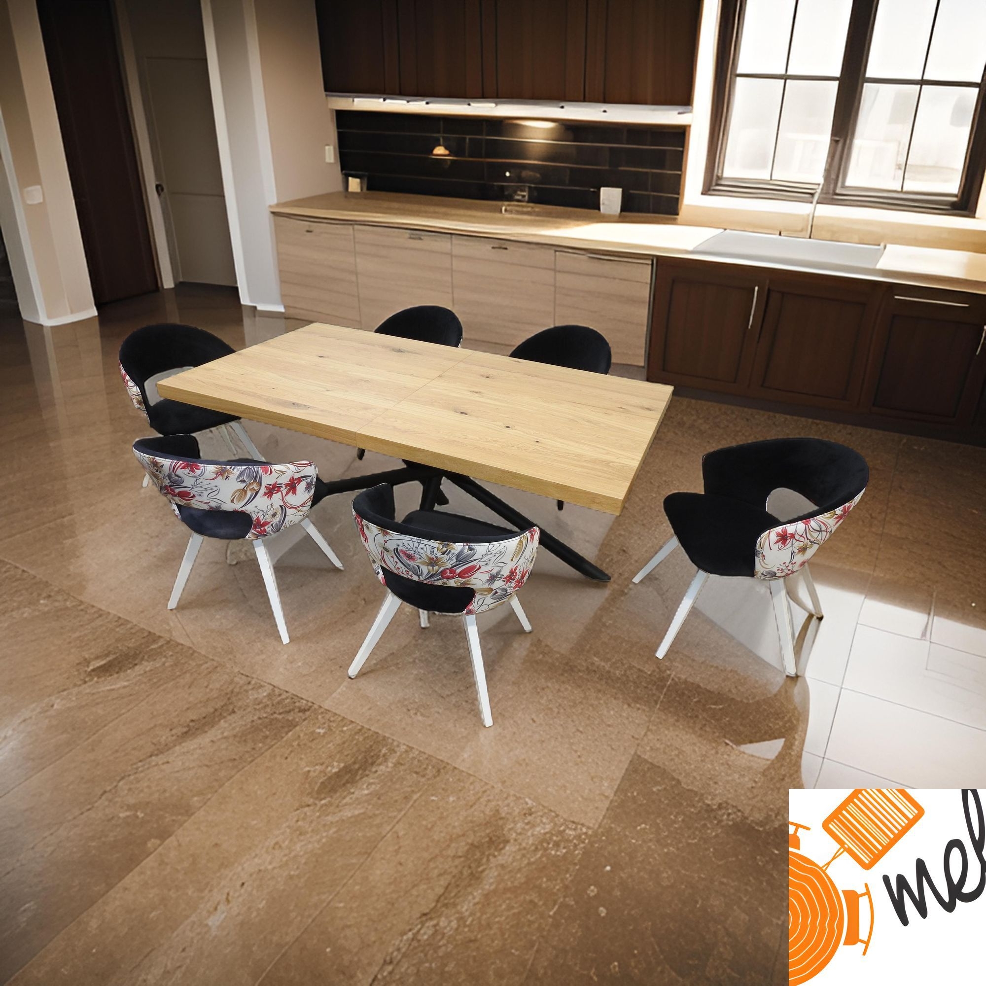 Stół Rozkładany Pająk Z92 z Krzesłami Tapicerowanymi