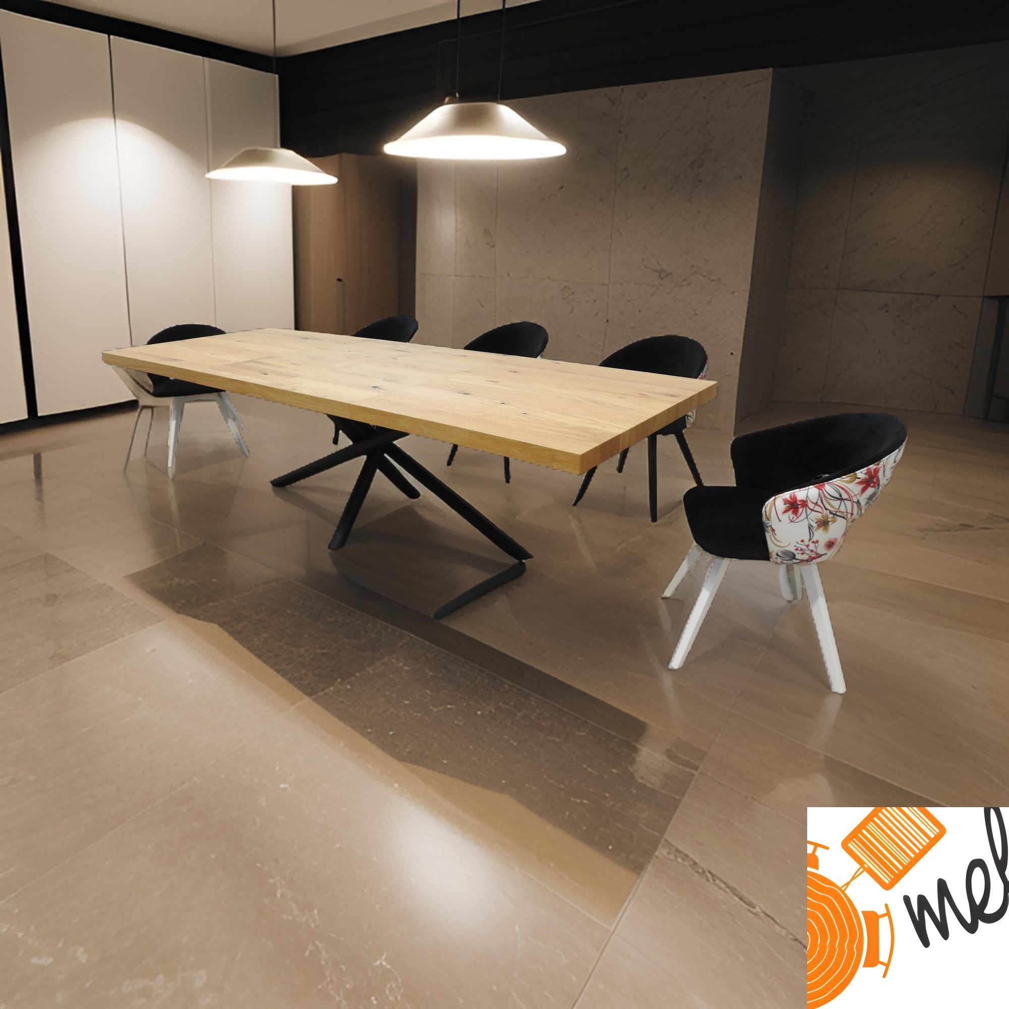 Stół Rozkładany Pająk Z92 z Krzesłami Tapicerowanymi