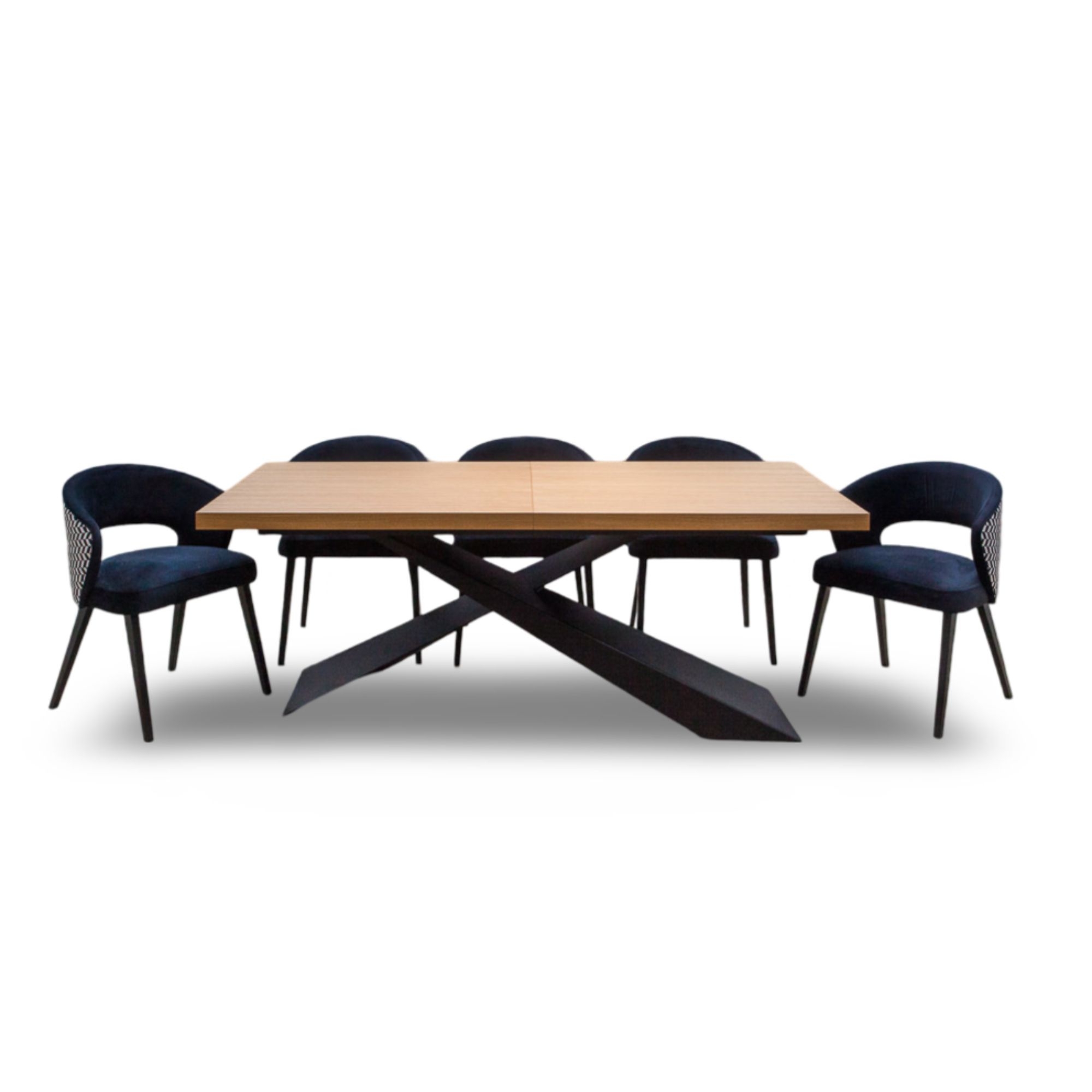 Stół typu "Anioł" – Elegancja i Niepowtarzalny Styl z Krzesłami Tapicerowanymi