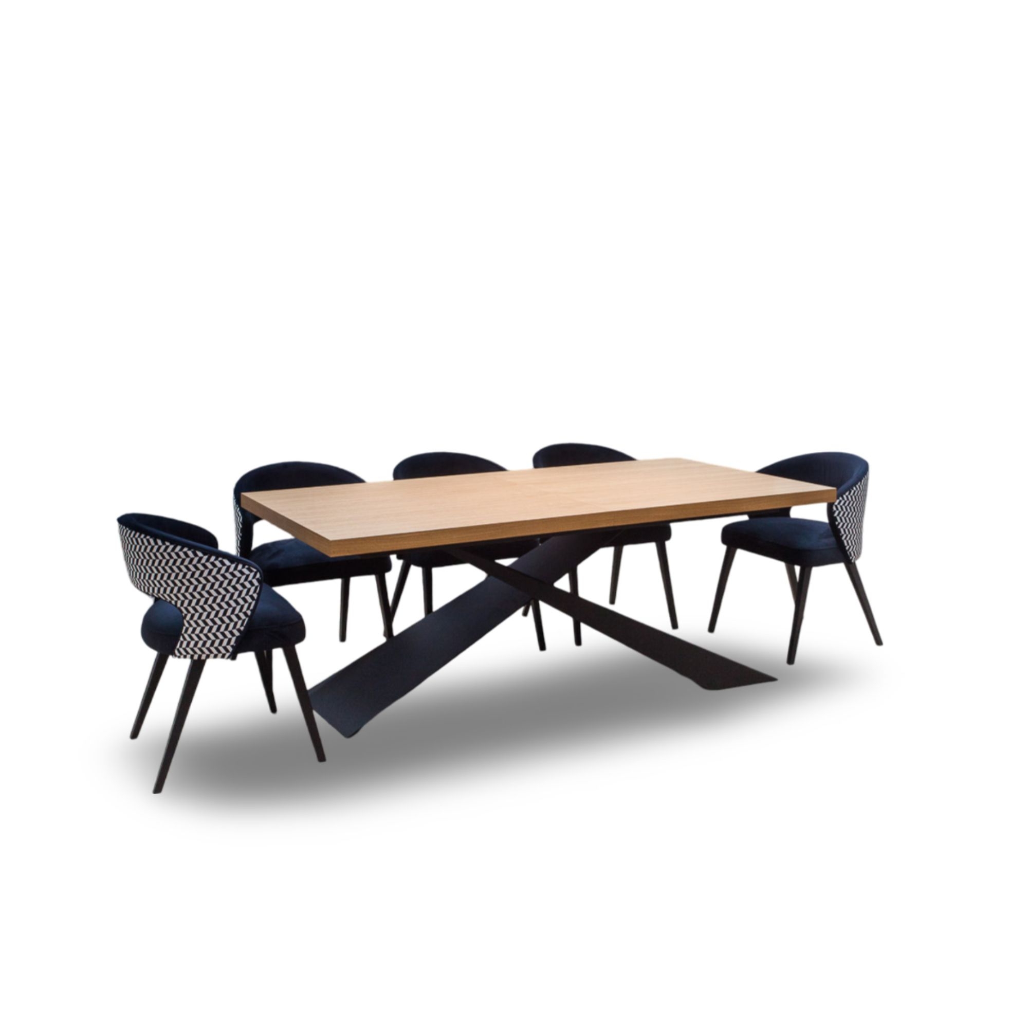 Stół typu "Anioł" – Elegancja i Niepowtarzalny Styl z Krzesłami Tapicerowanymi