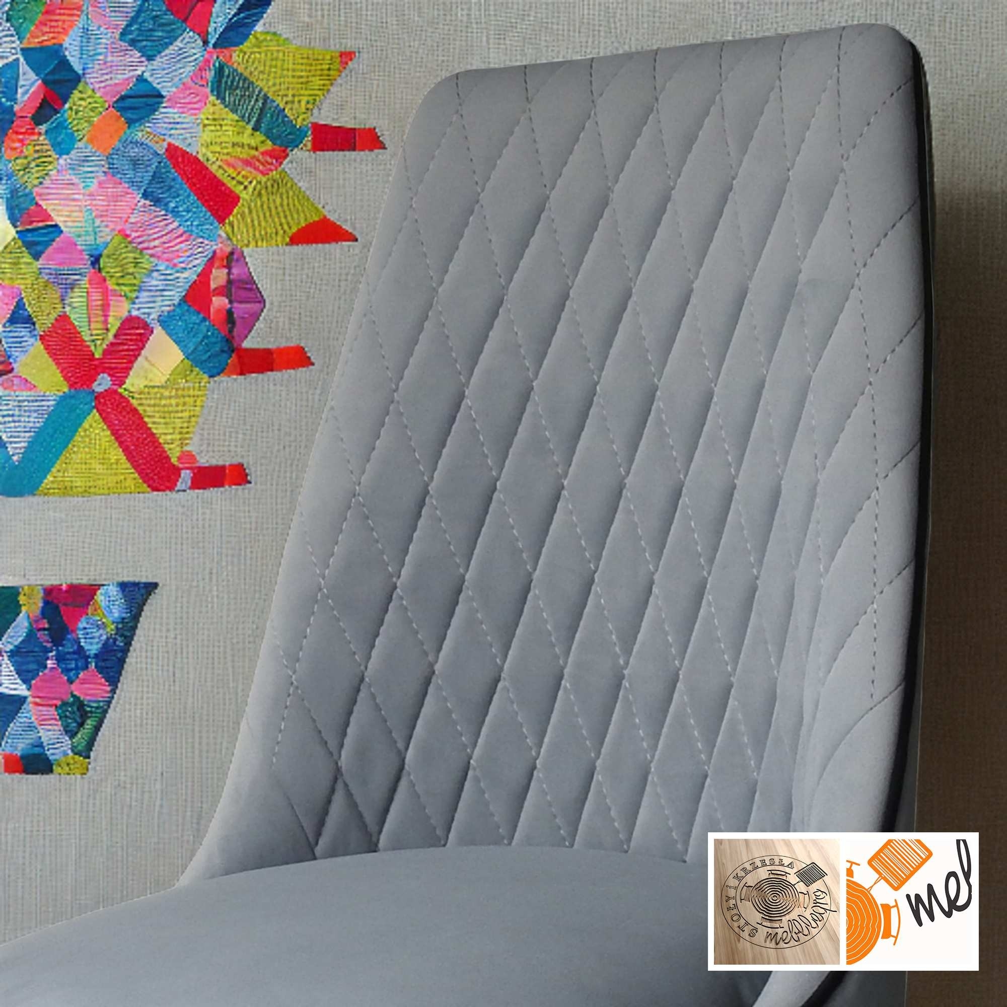 Szare Krzesło K177 z Czarnymi Nogami - obrazek 5