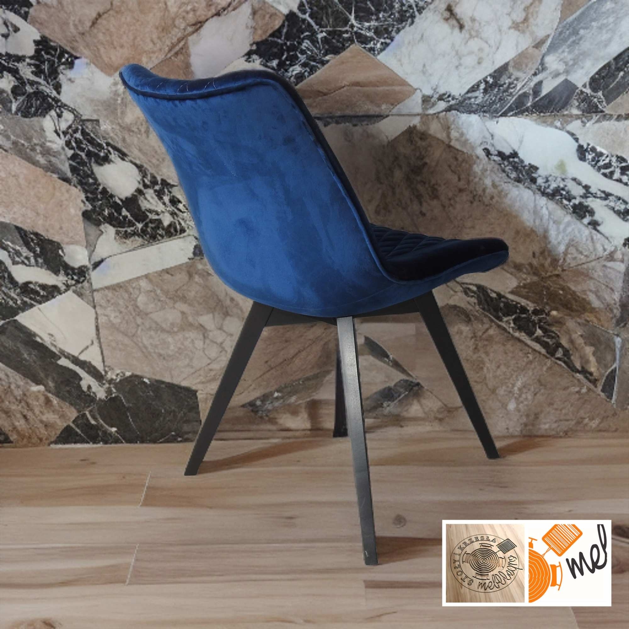 Wygodne Krzesło K182 Tapicerowane Skandynawskie - obrazek 3