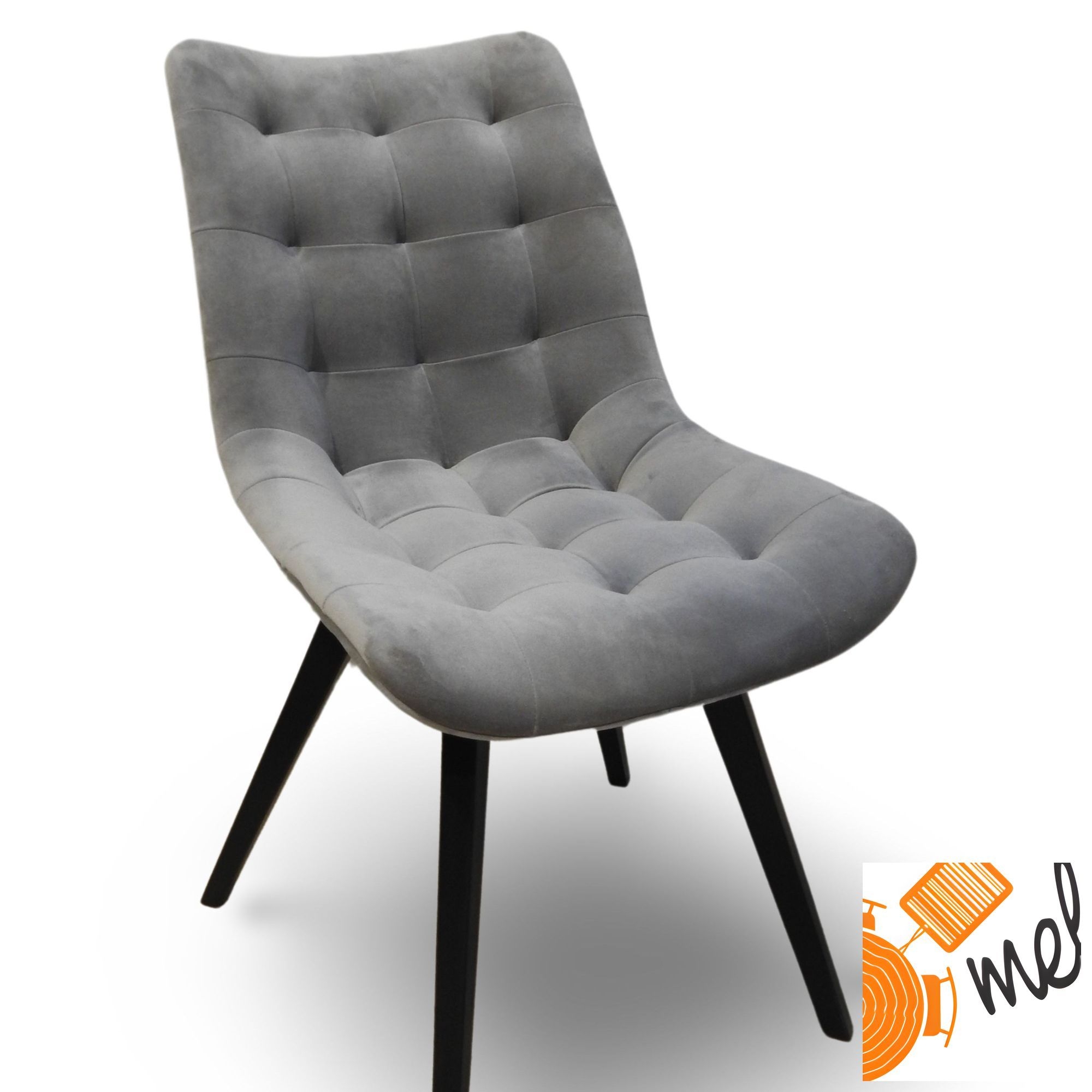 Szare Krzesło K185 Tapicerowane