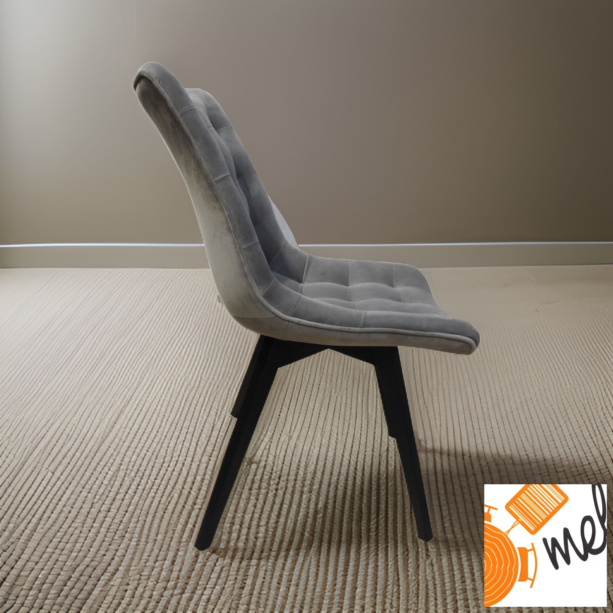 Szare Krzesło K185 Tapicerowane - obrazek 3