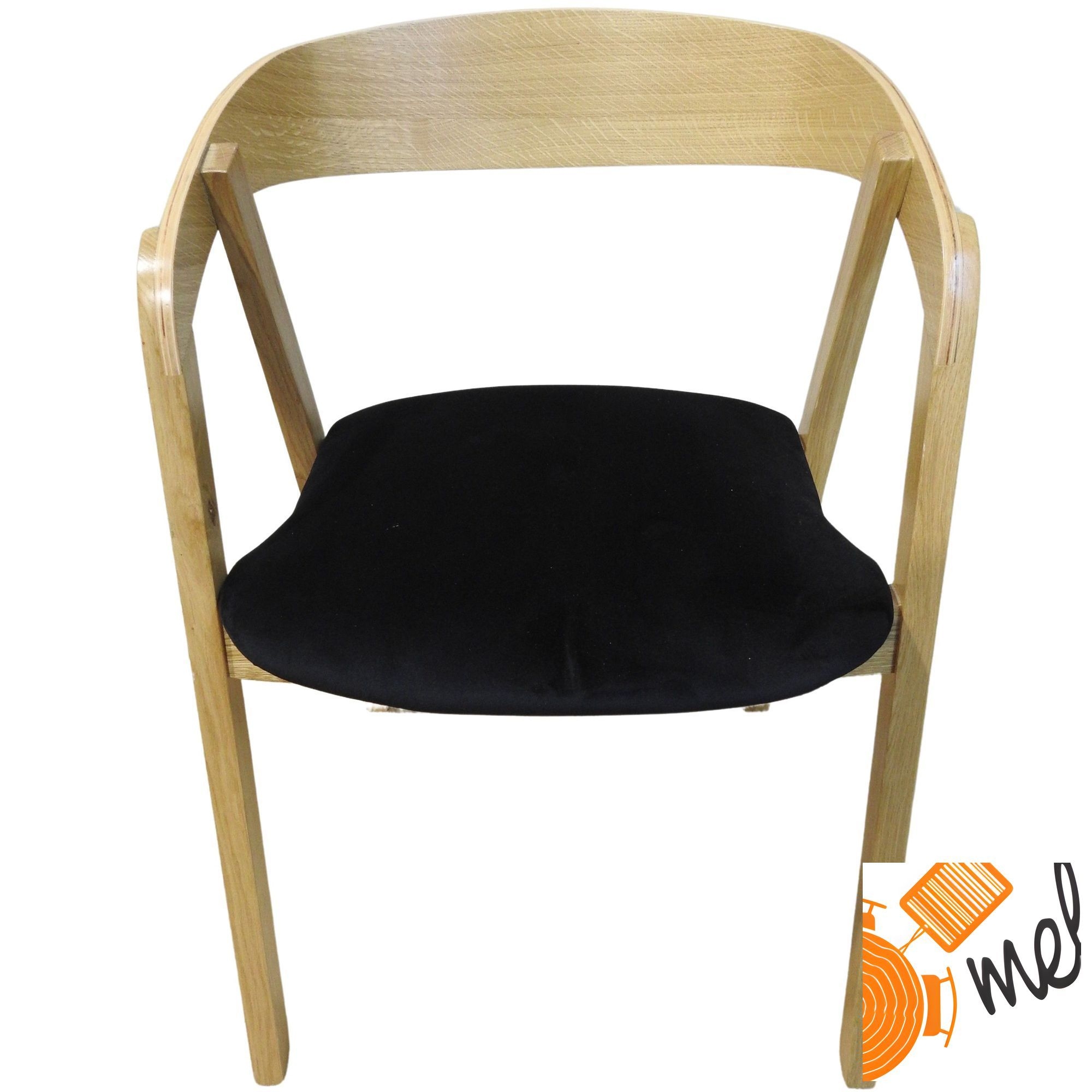 Dębowe Krzesło K190 Tutti Tapicerowane Siedzisko - obrazek 2